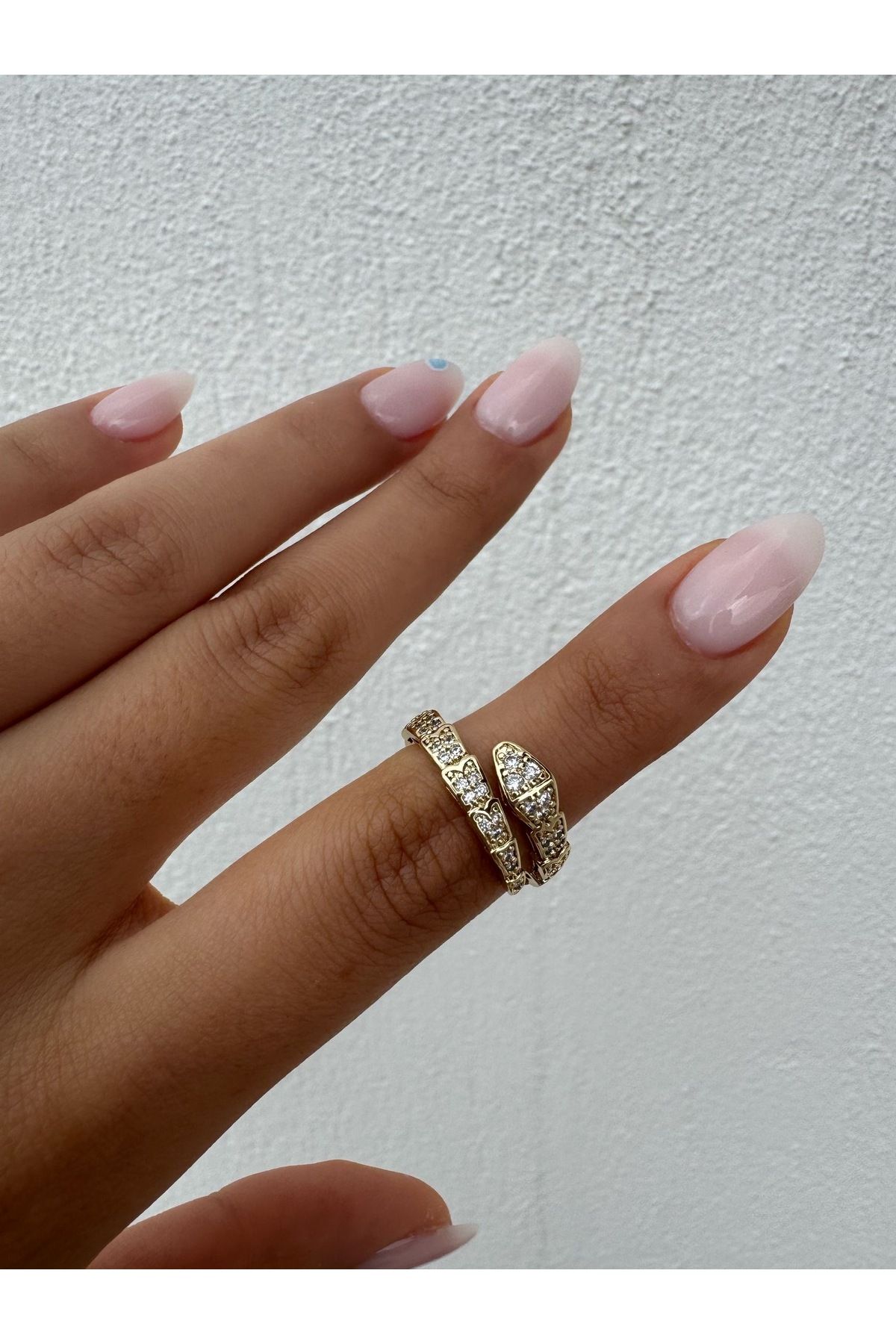 Jiji Jewelery Yılan Döngü Ouroboros Altın Renk Trend Paslanmaz Çelik Yüzük