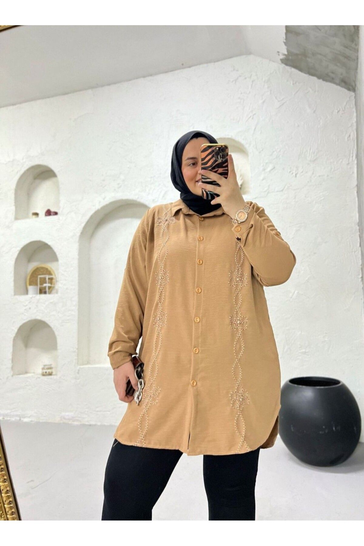 Sevda Kılınç 🌸 NAKIŞ DETAYLI AYROBİN GÖMLEK