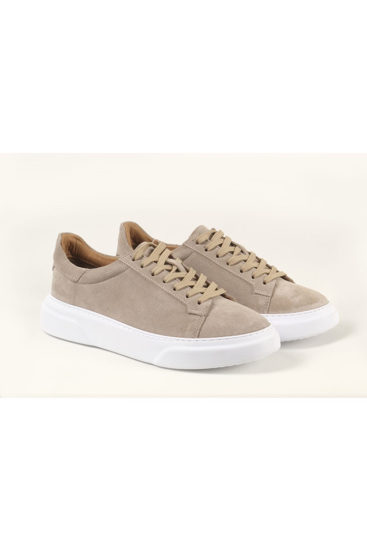 Massa Hakiki Suede Deri Bej Sneakers