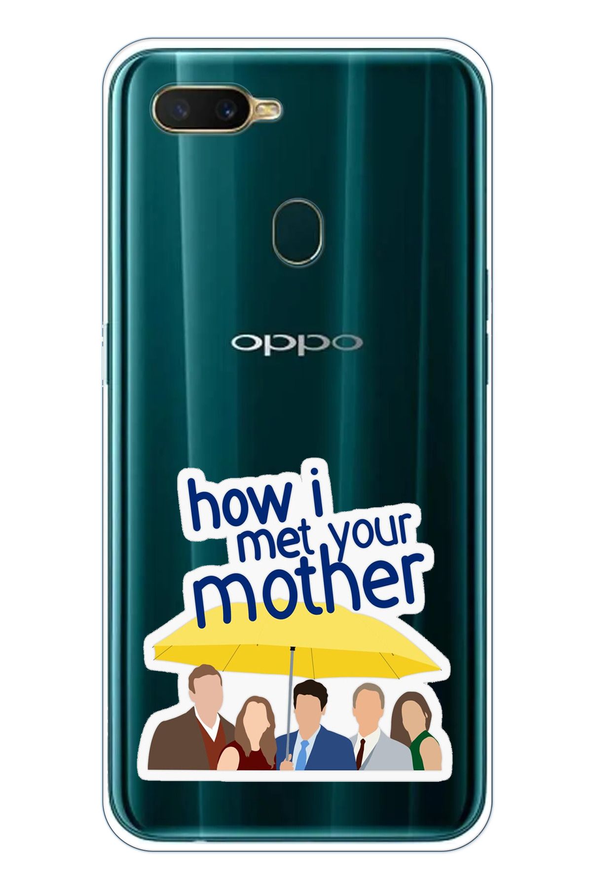 TechTree Oppo A5S- AX7 - A12 Uyumlu How i met your mother Minimalist Tasarımlı Şeffaf Silikon Kılıf