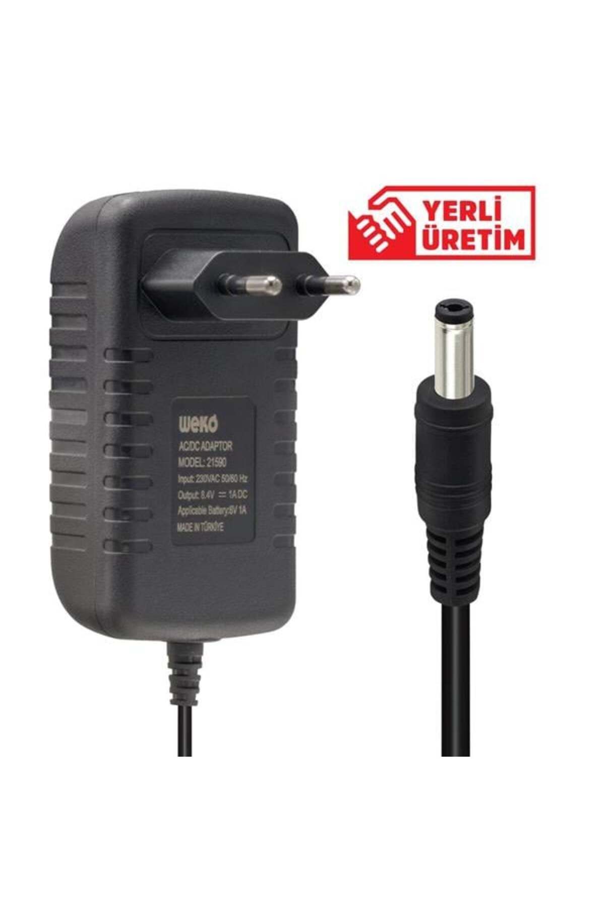 robotrend 8.4 Volt - 1 Amper 8.4 Watt 5.5*2.5 Uçlu Lityum Pil Ledli Yerli Üretim Şarj Adaptörü
