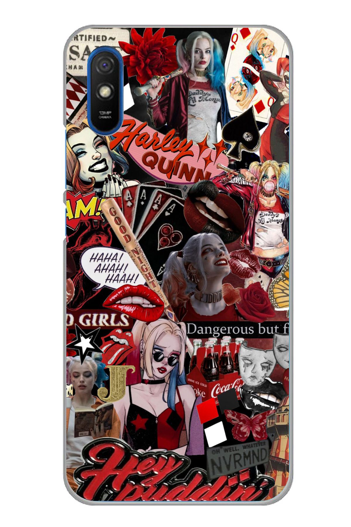 TechTree Redmi 9A Uyumlu Harley Quinn Şeffaf Silikon Kılıf