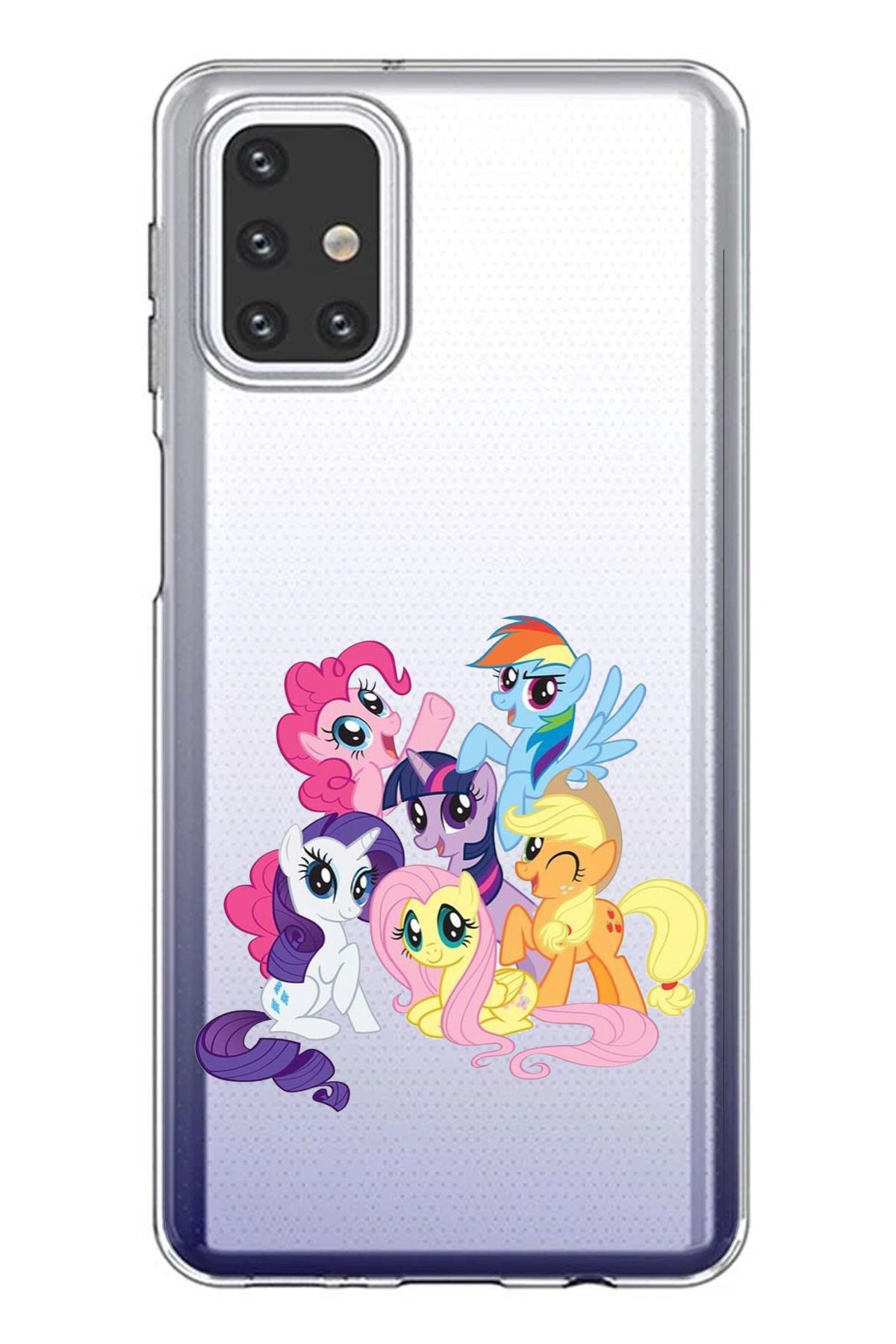 TechTree Samsung Galaxy M31S Uyumlu My Little Pony: Arkadaşlık Sihirlidir Tasarım Şeffaf Silikon Kılıf
