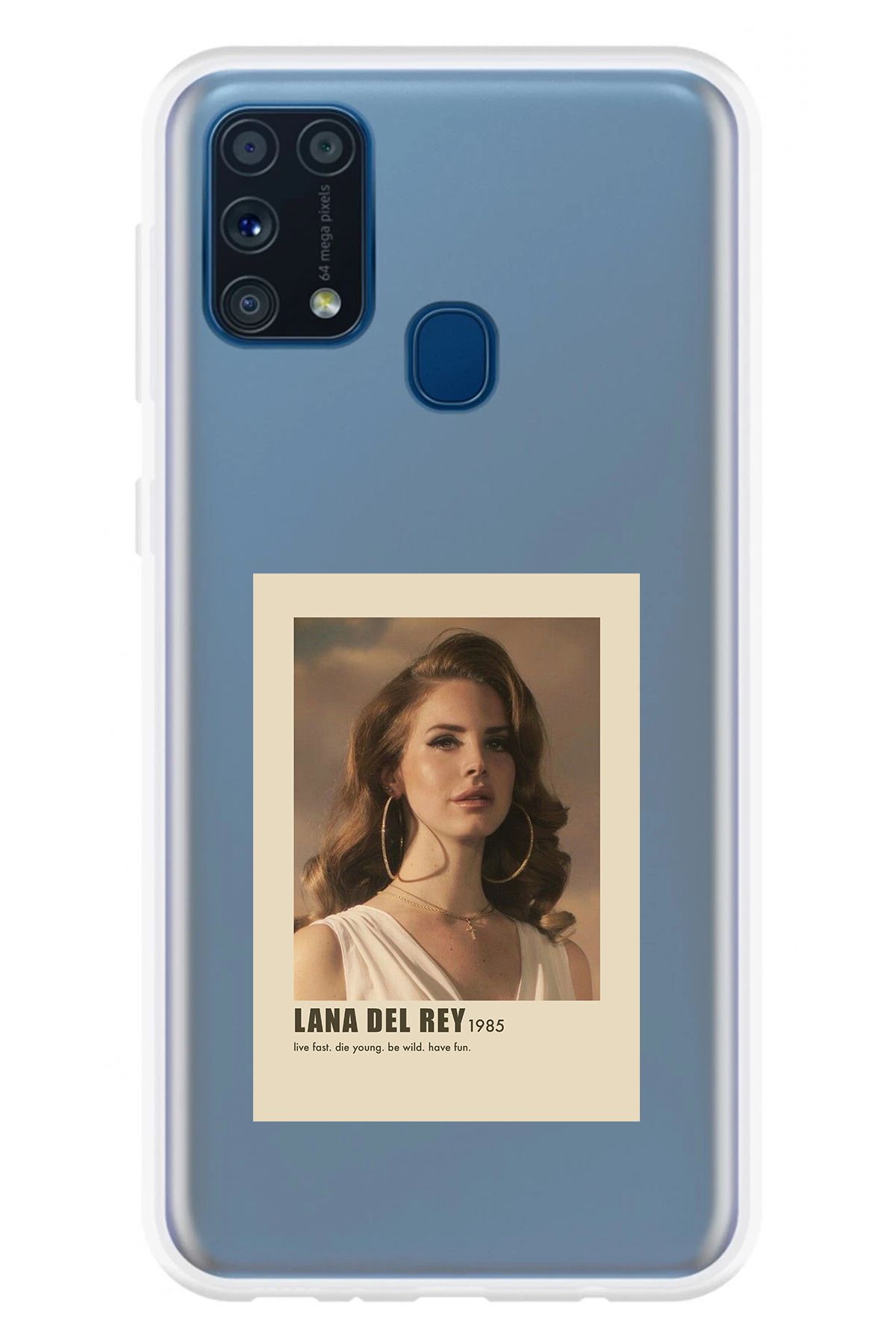 TechTree Samsung Galaxy M31 Uyumlu Lana Del Rey Tasarımlı Şeffaf Silikon Kılıf