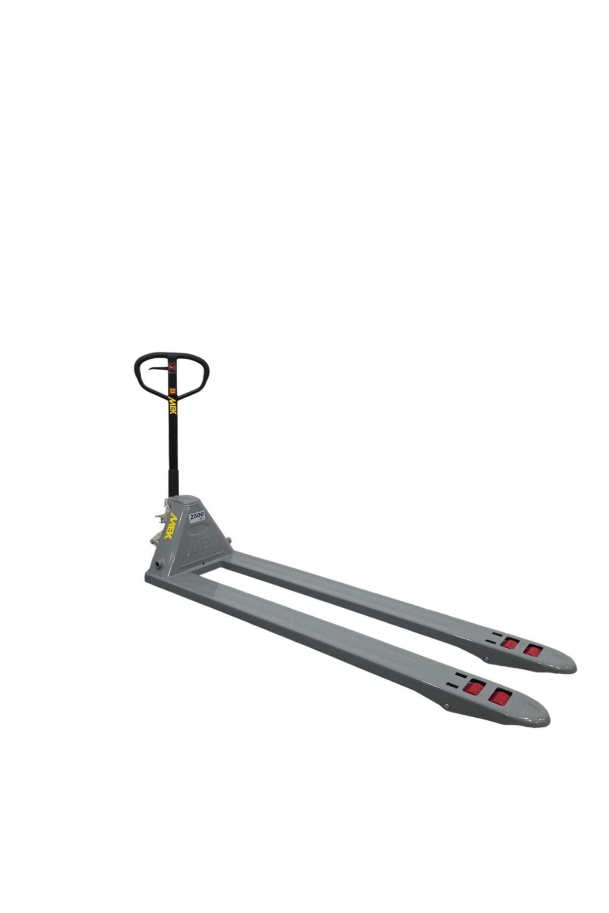 MEK MTR25-180 2,5T 2500kg Döküm Pompalı 180cm Uzun Manuel Transpalet - PU Kırmızı Teker