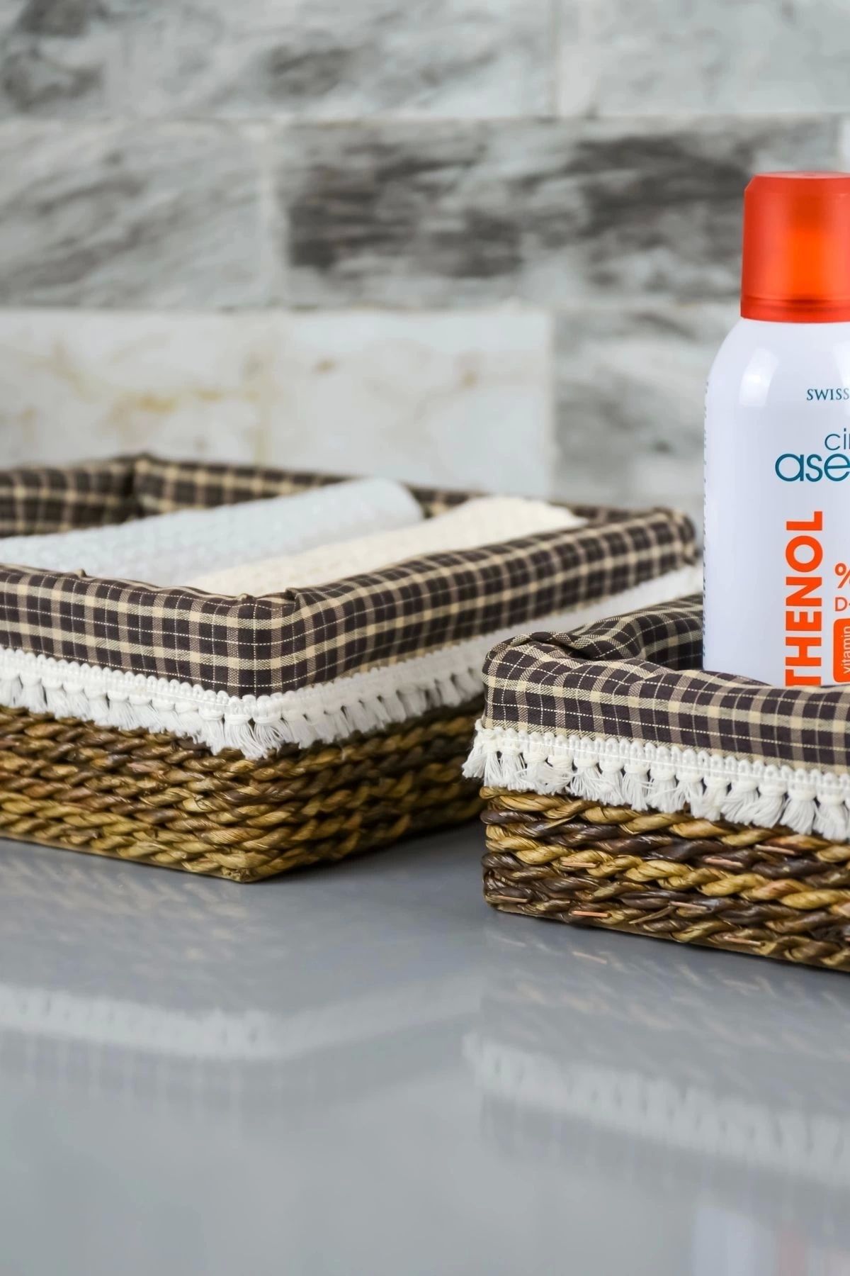 AVANTAGE HOME-Lotte - 2 Pieces Rectangular Wicker Multi-Purpose Basket 29 X 19 Cm 2