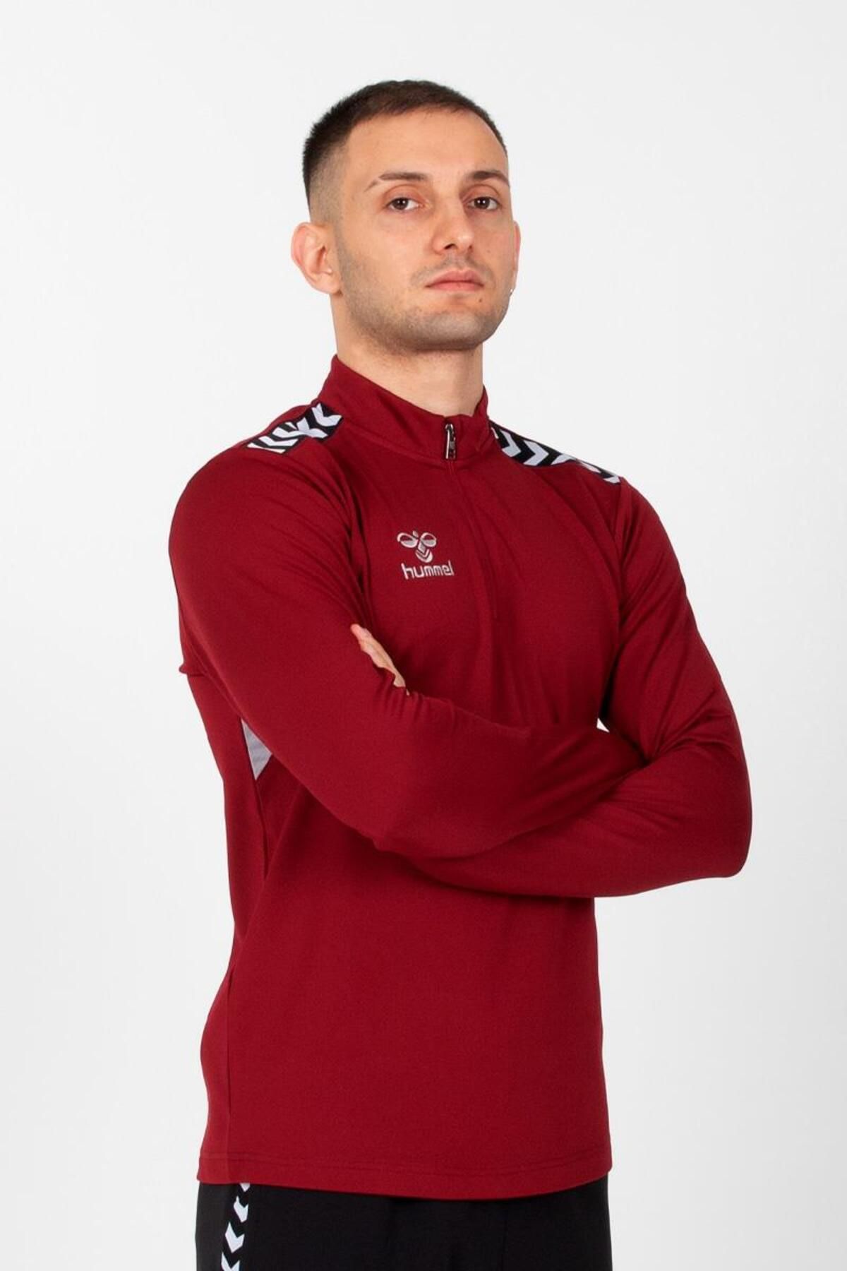 hummel-Автентичен тренировъчен горнище в бордо червено 4
