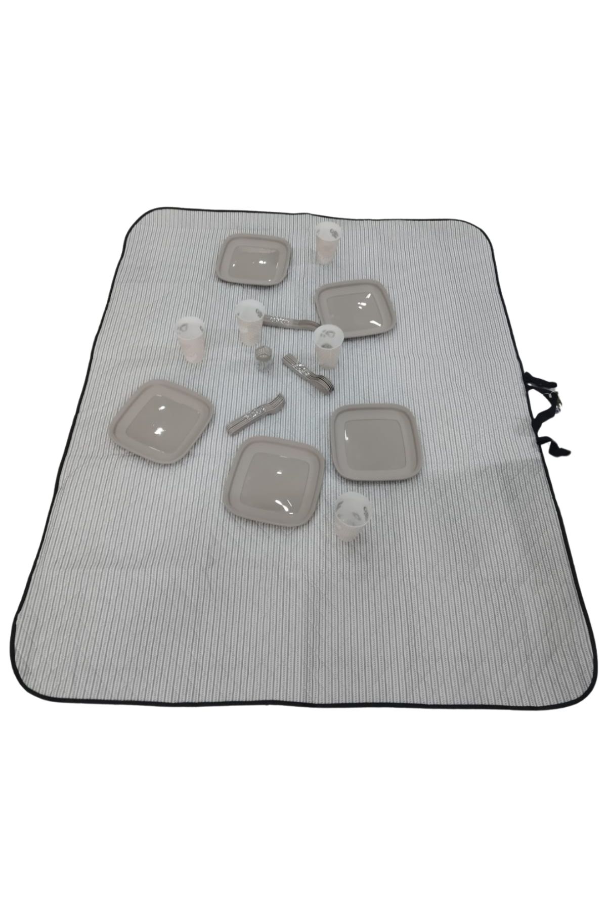 ELDİPA 150x120 cm Kapitone Saplı Su İtici Yıkanabilir Piknik Örtüsü - Kolay Taşınır Geniş Boy