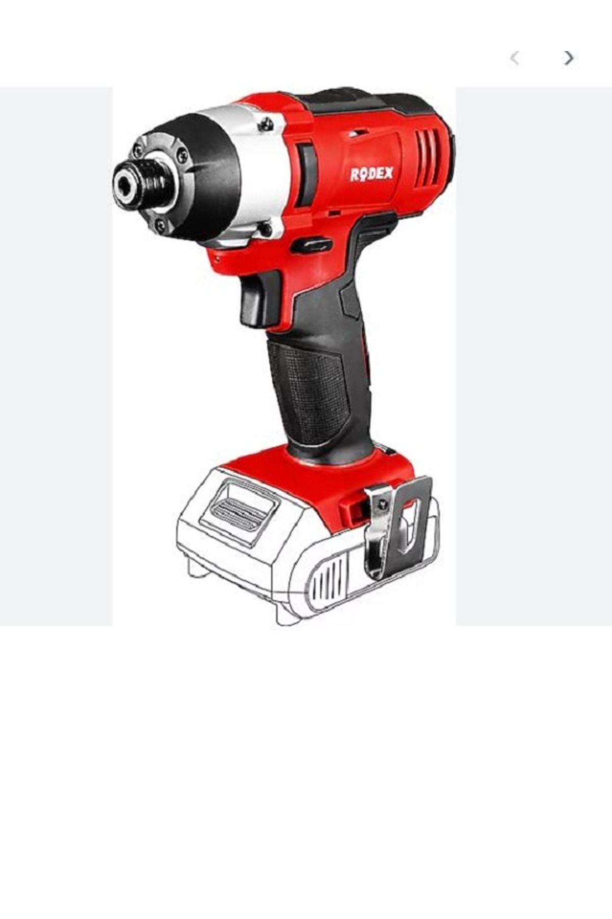 Rodex Akülü Darbeli Vidalama 0-2400 Rpm 180nm 20v Bmc (akü Ve Şarj Ünitesi Ile )