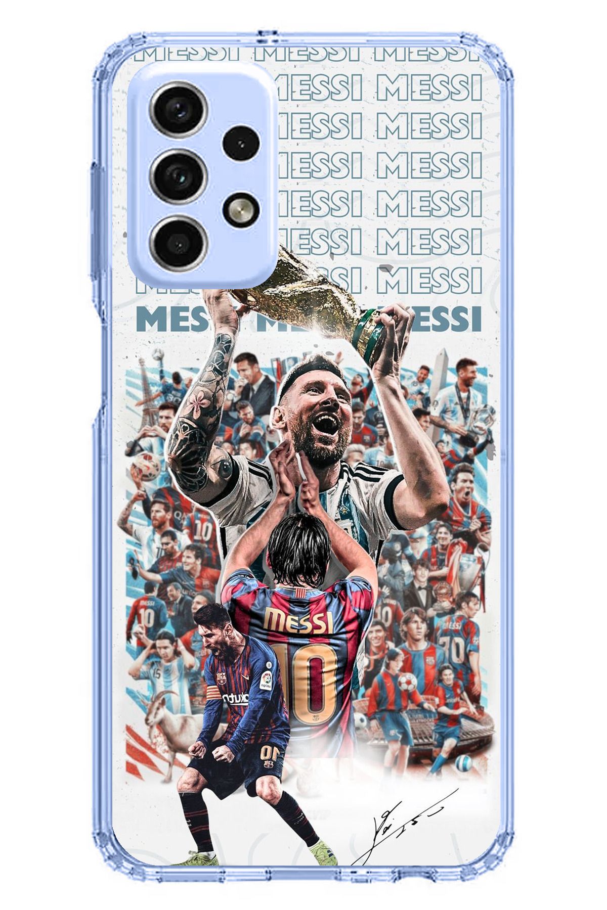TechTree Samsung Galaxy A33 Uyumlu Messi Dünya Kupası Şeffaf Silikon Kılıf