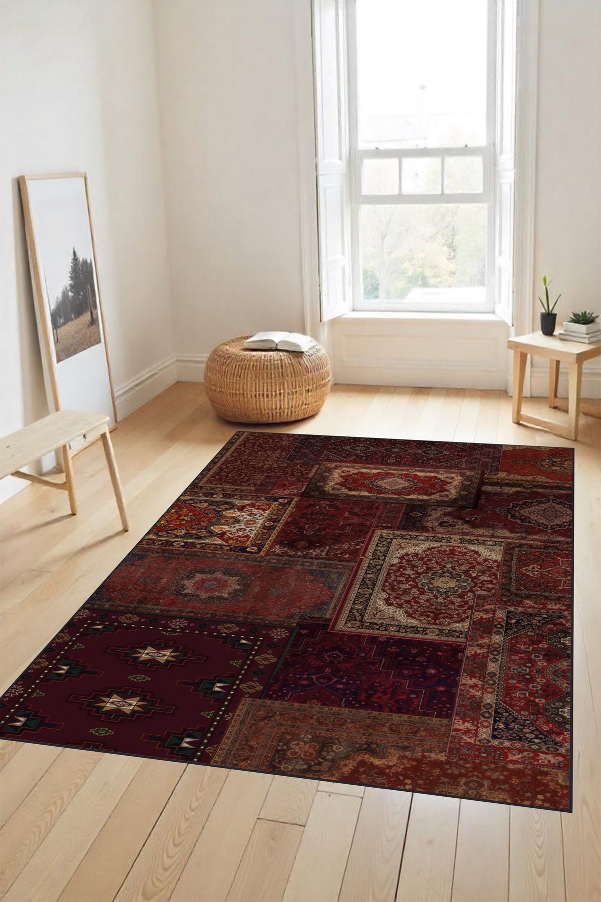 Liriya Makinede yıkanabilir dijital baskı kaymaz taban leke tutmaz mutfak halısı salon halısı ve yolluk