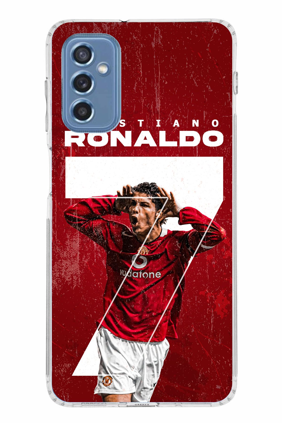 TechTree Samsung Galaxy M52 Uyumlu Ronaldo 7 Tasarımlı Şeffaf Silikon Kılıf