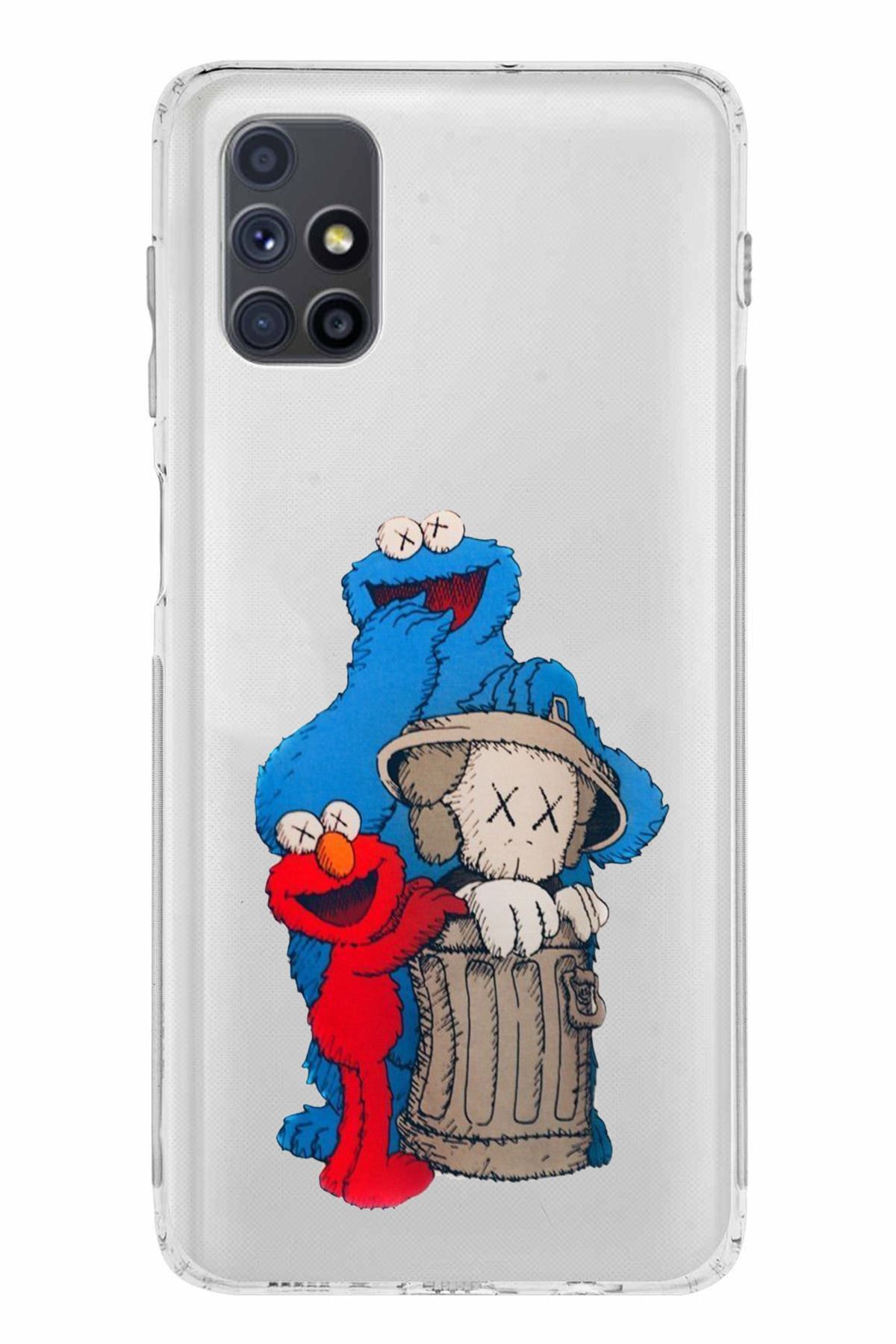 TechTree Samsung Galaxy M51 Uyumlu Susam Sokağı Tasarımlı Şeffaf Silikon Kılıf