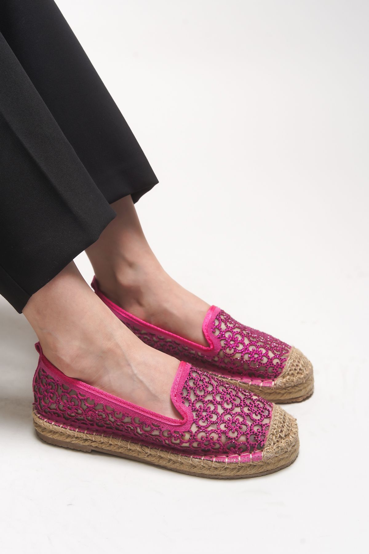 Riccon Jehyeth Kadın Espadril 00128 Fuşya