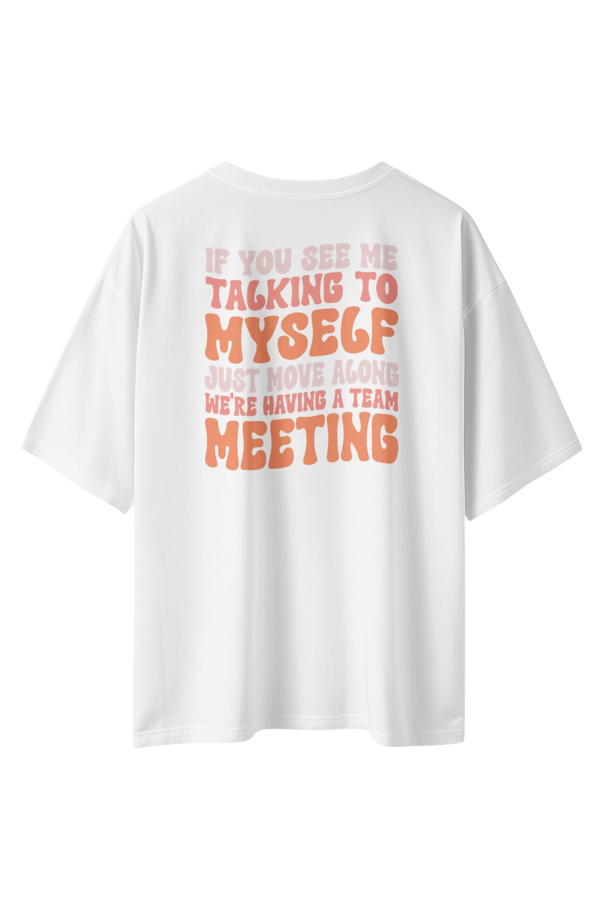 Wabizon Talking Myself - Oversize / Geniş Kesim Baskılı %100 Pamuklu T-shirt | Unisex