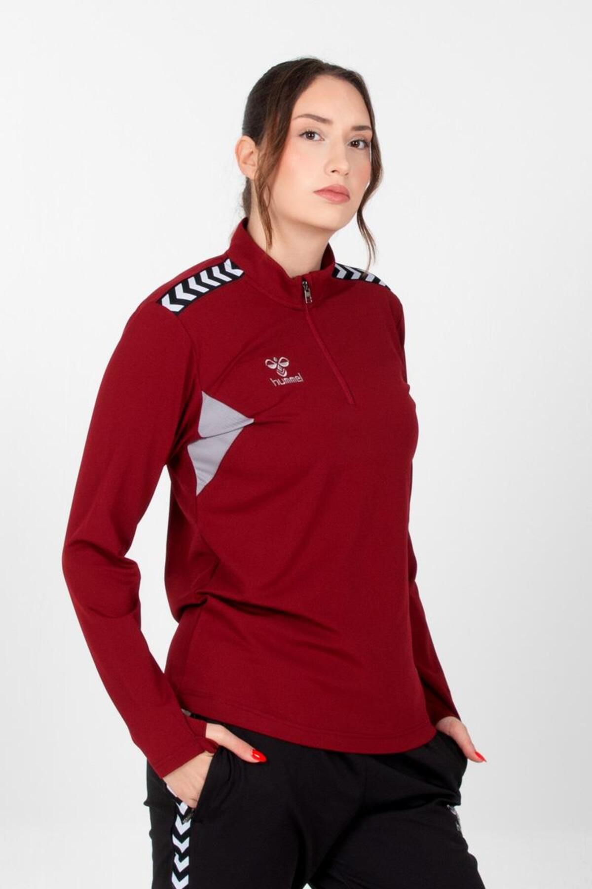 hummel-Автентичен тренировъчен горнище в бордо червено 5