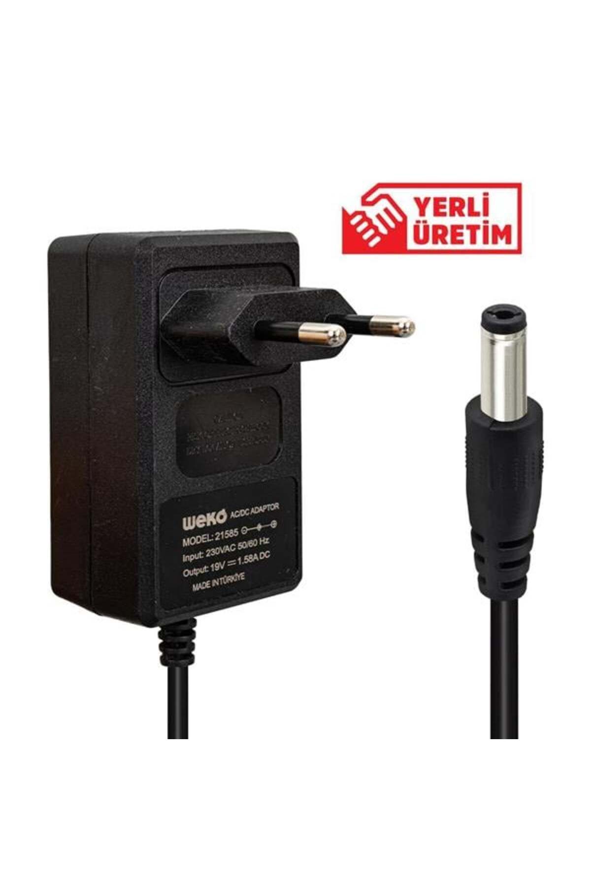 mikudesign Weko 19 Volt 1.58 Amper 5.5*1.7 Uçlu Yerli Üretim Priz Tipi Notebook Adaptör