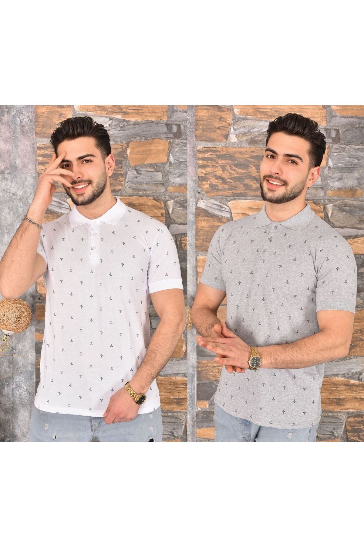 Bala Giyim 2'li ERKEK POLO YAKA DESENLİ T-SHIRT