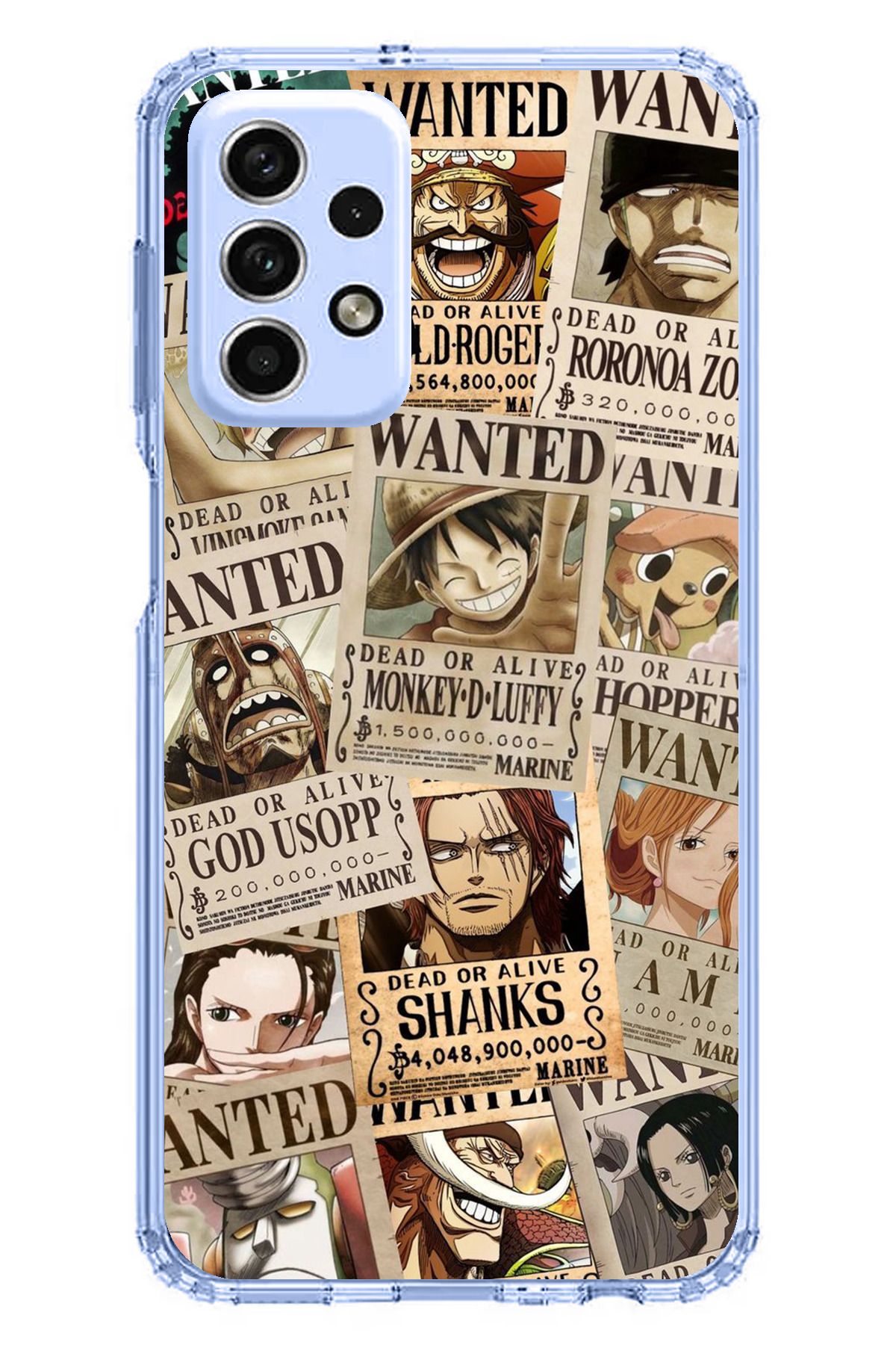 TechTree Samsung Galaxy A33 Uyumlu One Piece Gazete Tasarımlı Şeffaf Silikon Kılıf