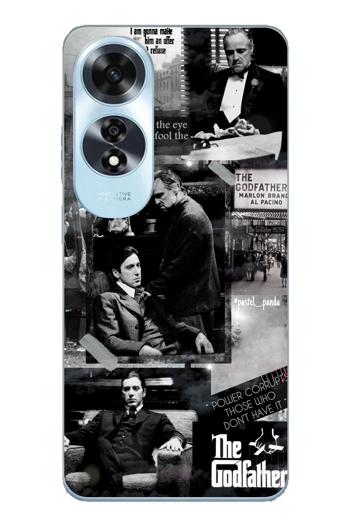 TechTree OPPO A60 Uyumlu The GodFather Baba Film Tasarımlı Şeffaf Silikon Kılıf