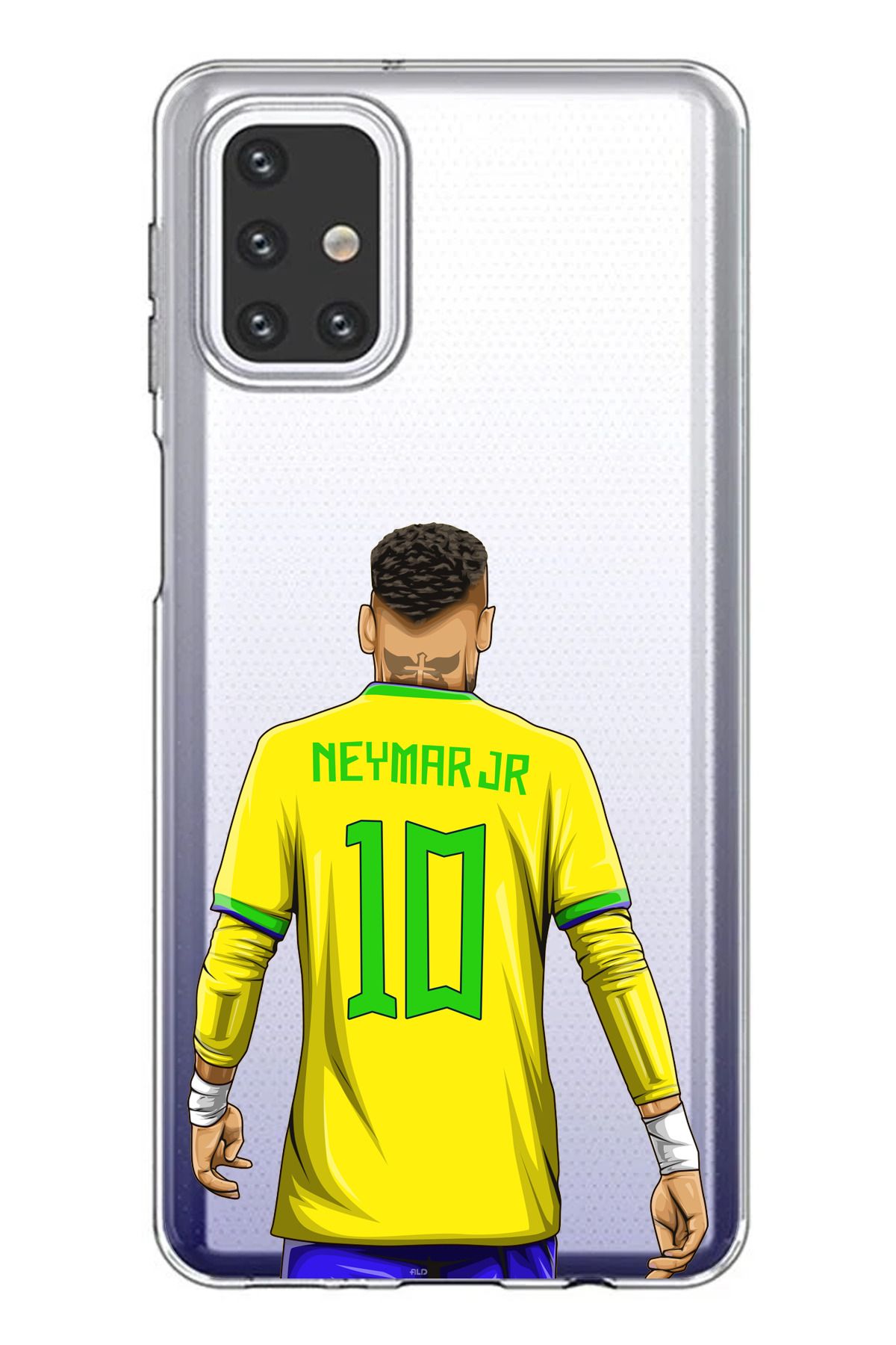 TechTree Samsung Galaxy M31S Uyumlu Neymar Minimal Forma Şeffaf Silikon Kılıf