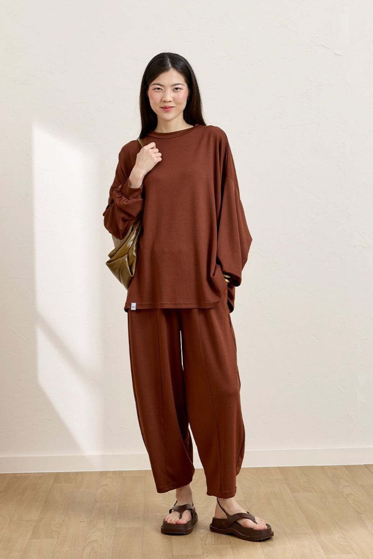Ceylan Otantik Camel Şalvar Takım