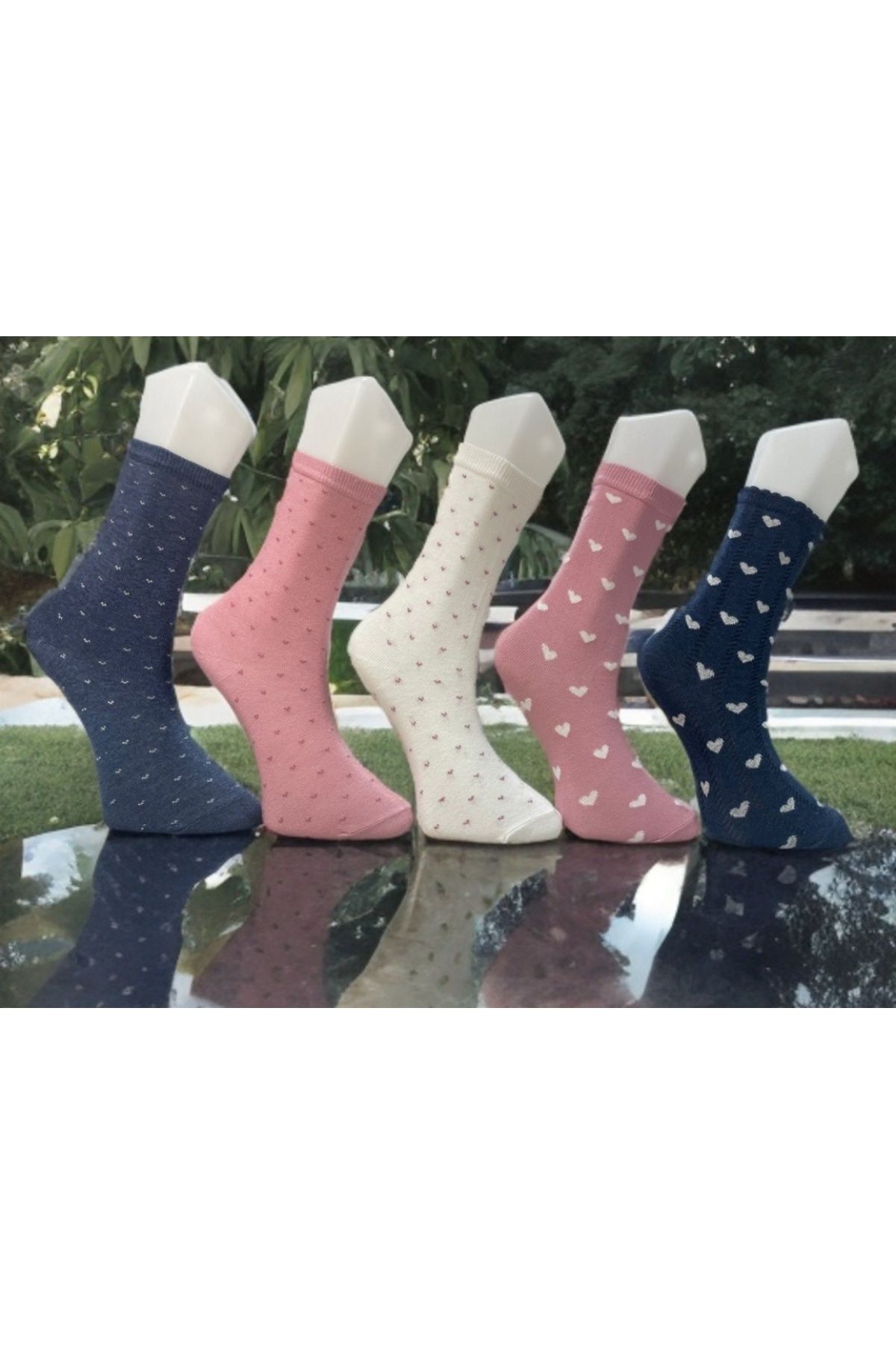 LAV SOCKS 5'li Kadın soket çorabı