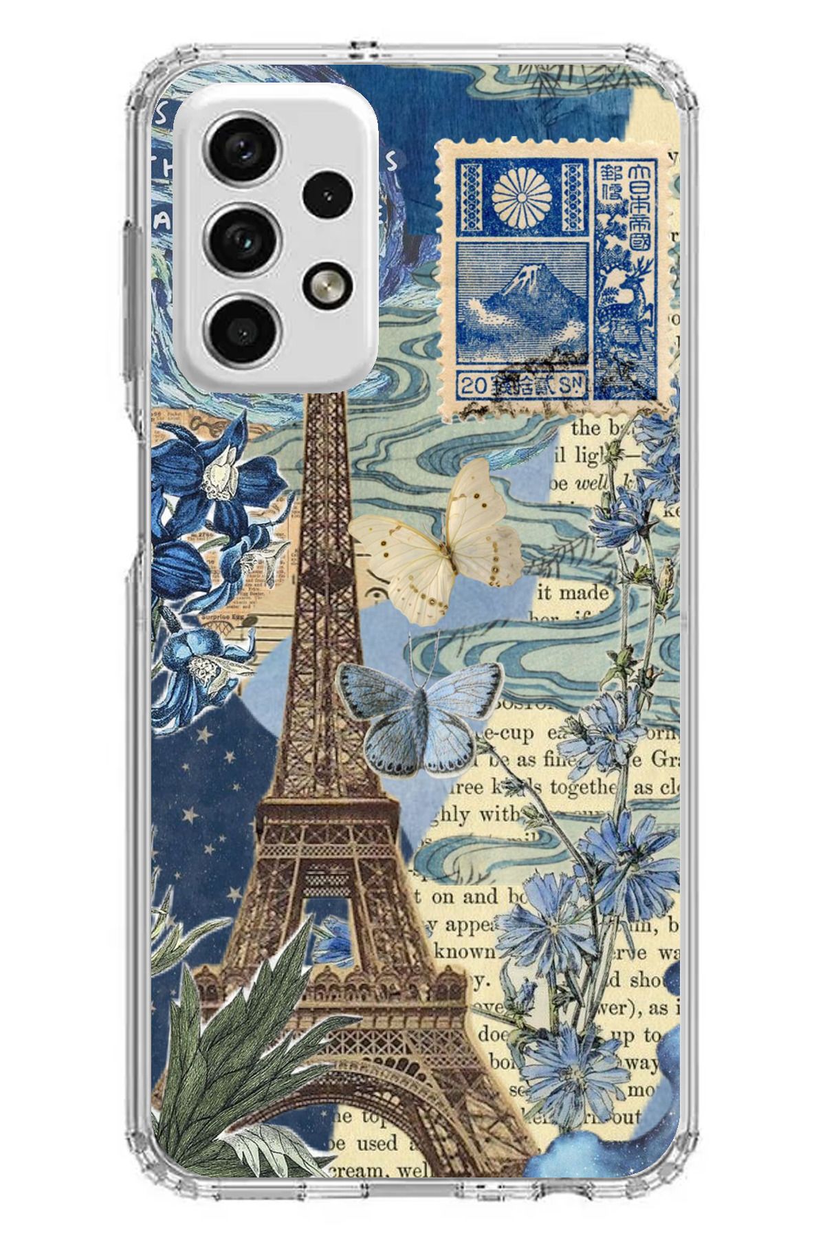 TechTree Samsung Galaxy A73 Uyumlu Paris ve Eyfel Kulesi Şeffaf Silikon Kılıf