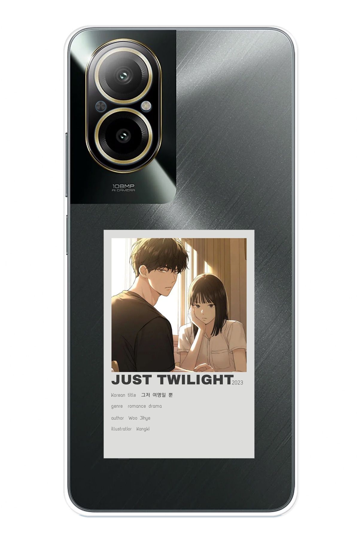 TechTree Realme 12 Lite Uyumlu Just Twilight Tasarımlı Şeffaf Silikon Kılıf