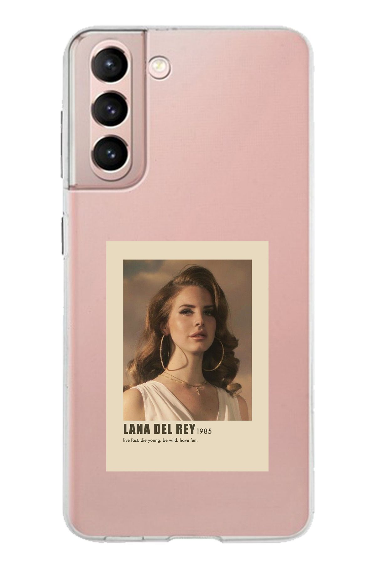 TechTree Samsung Galaxy S21 Uyumlu Lana Del Rey Tasarımlı Şeffaf Silikon Kılıf