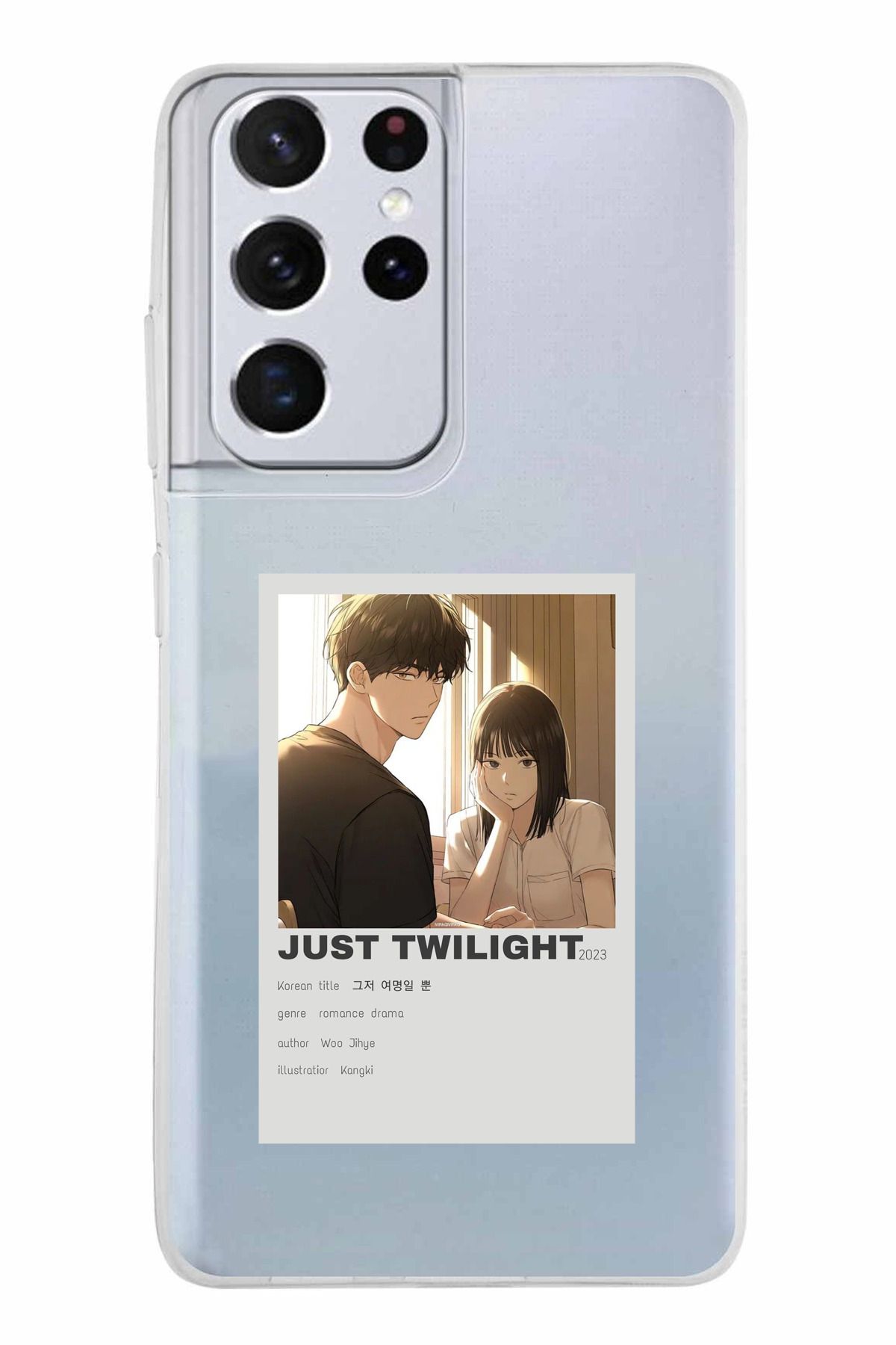 TechTree Samsung Galaxy S21 ULTRA Uyumlu Just Twilight Tasarımlı Şeffaf Silikon Kılıf