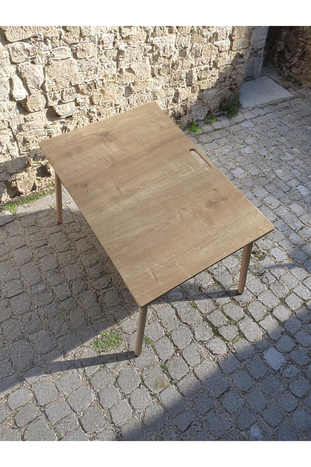 varje Katlanır Kamp Masası Portatif Mdf Bahçe Balkon Piknik Sehpası 65x45 Yüksek Kalite