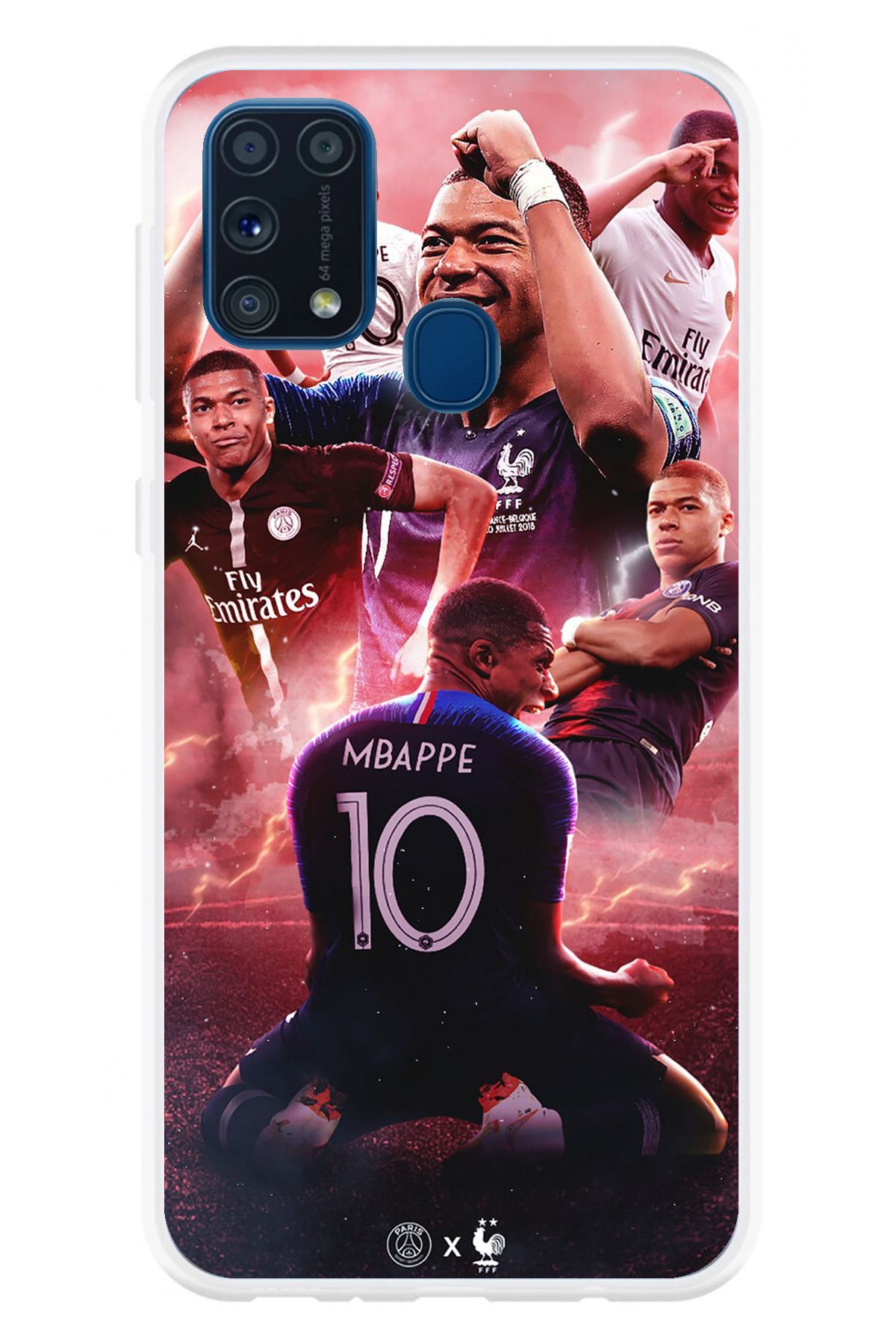 TechTree Samsung Galaxy M31 Uyumlu Mbappe Sevinçler Şeffaf Silikon Kılıf