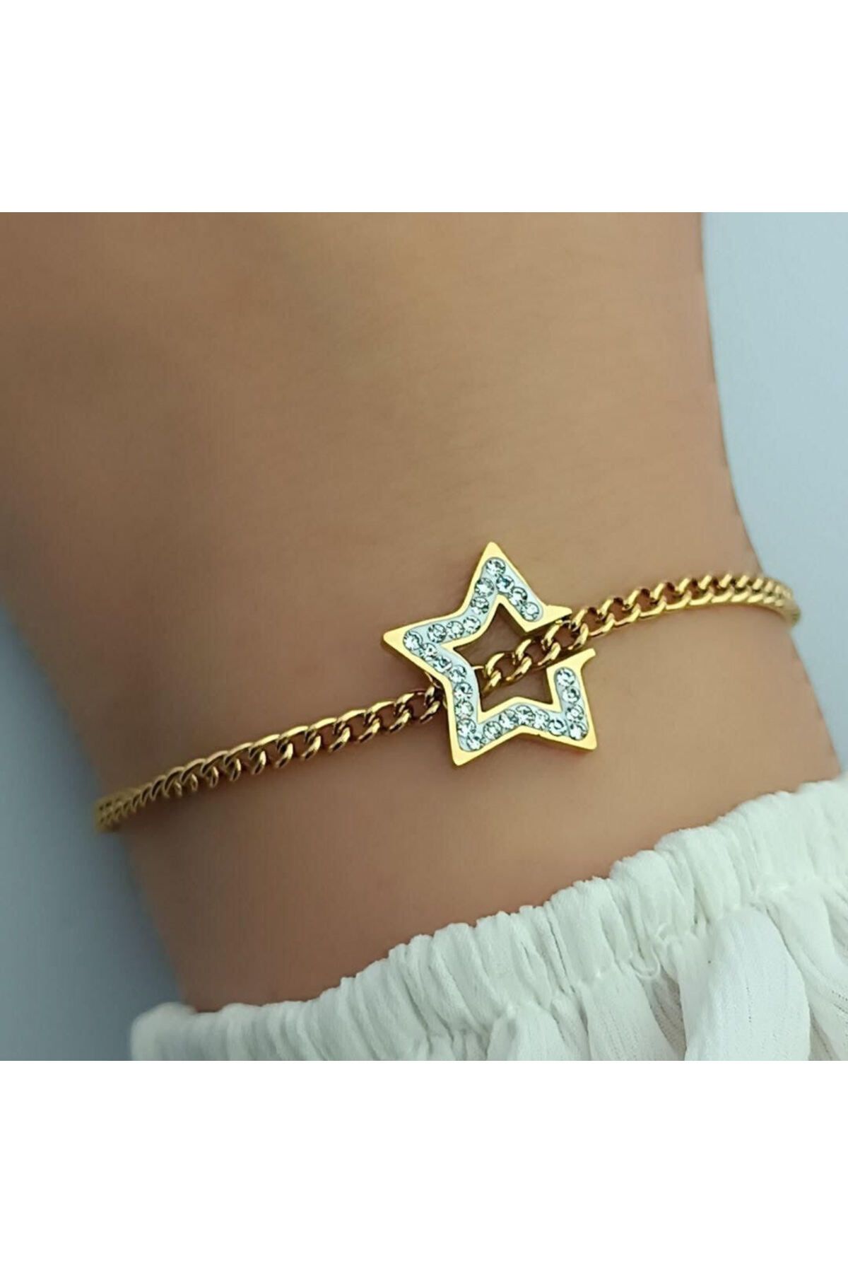 Elinmoda YILDIZLI ÇELİK BİLEKLİK