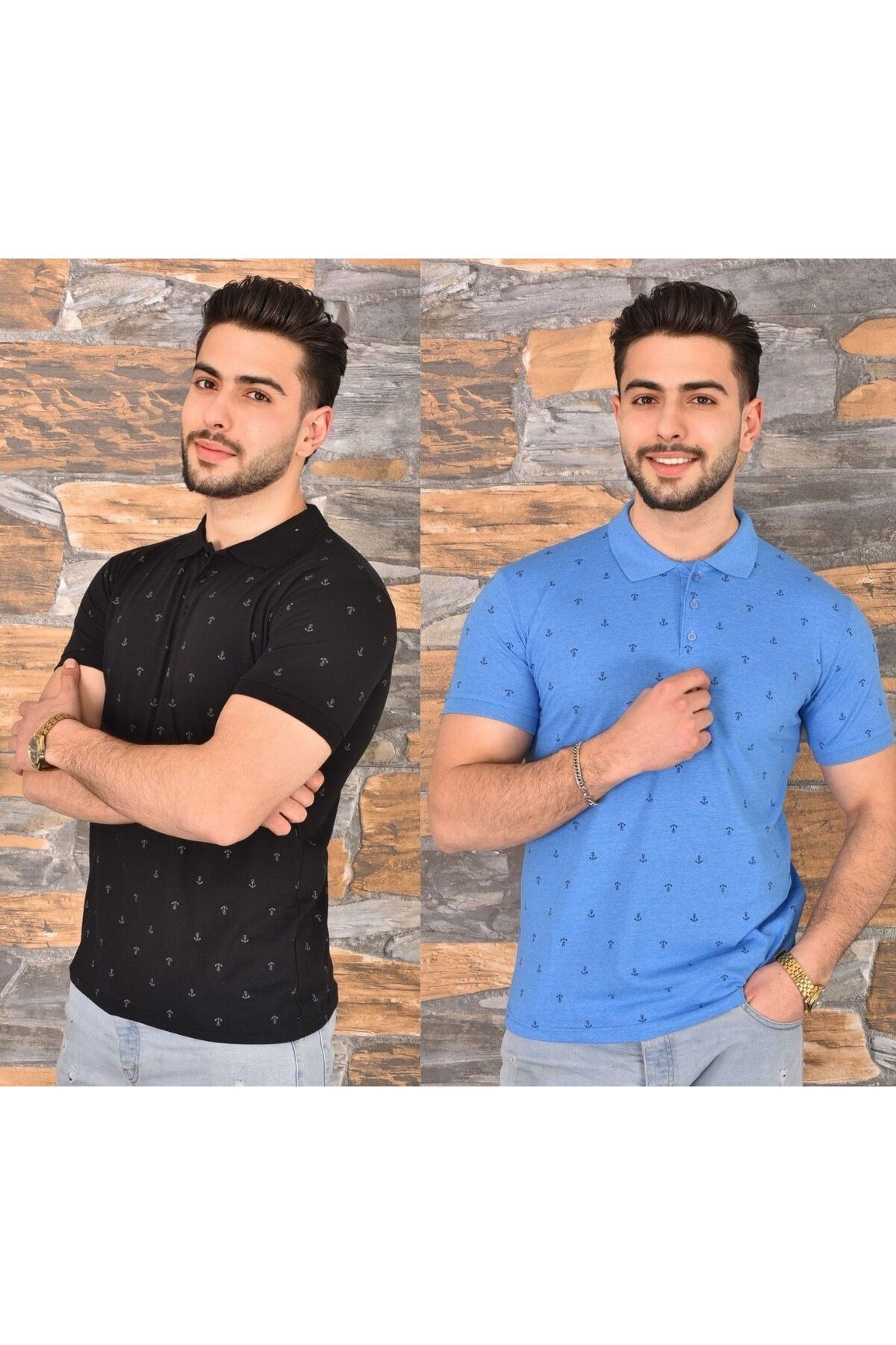 Bala Giyim 2'li ERKEK POLO YAKA DESENLİ T-SHIRT