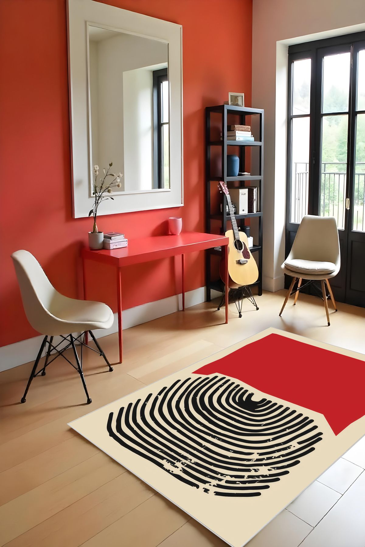 Liriya Makinede yıkanabilir bohem desen kaymaz taban leke tutmaz salon halısı çocuk halısı ve kesme yolluk