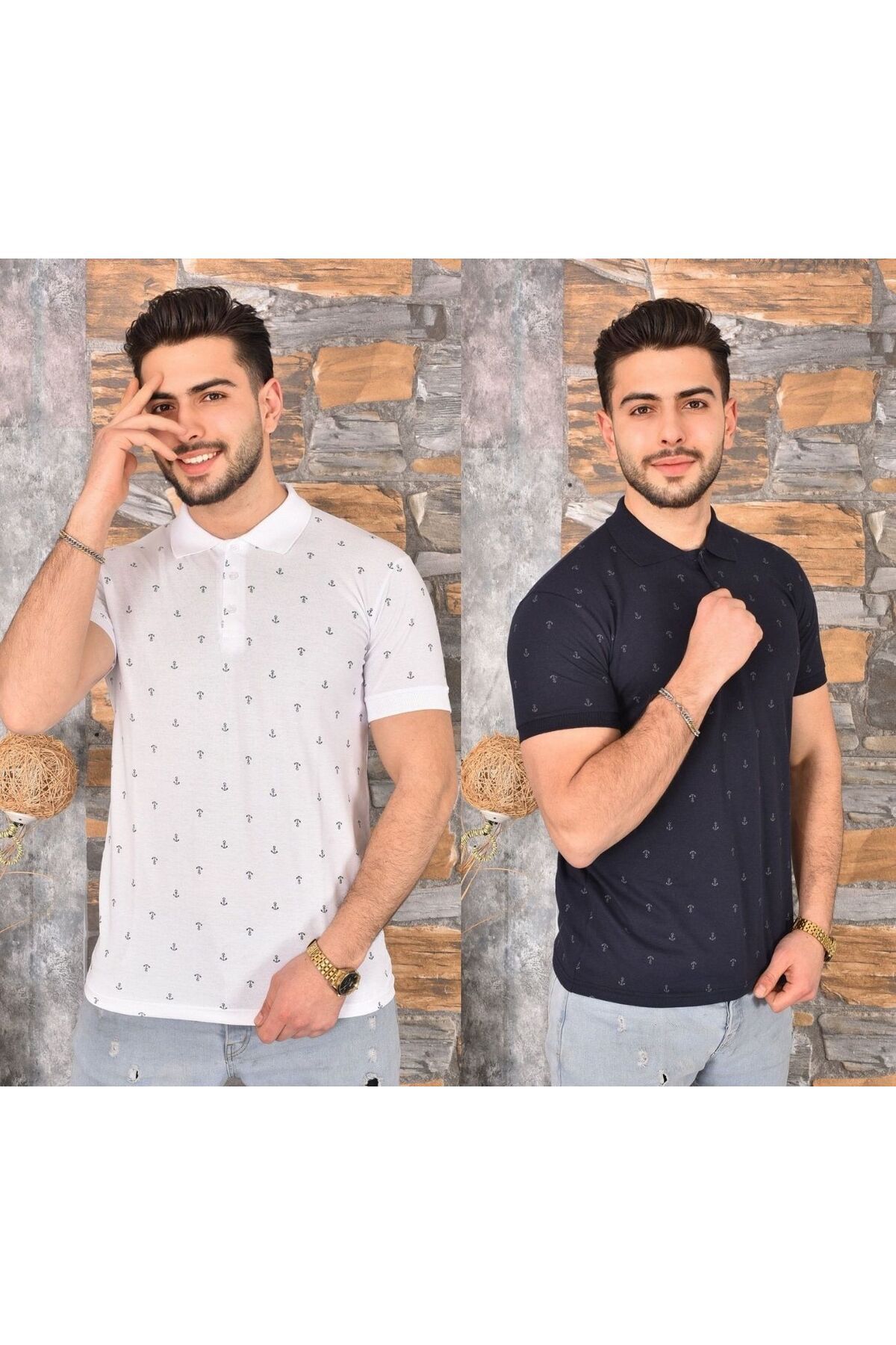 Bala Giyim 2'li ERKEK POLO YAKA DESENLİ T-SHIRT