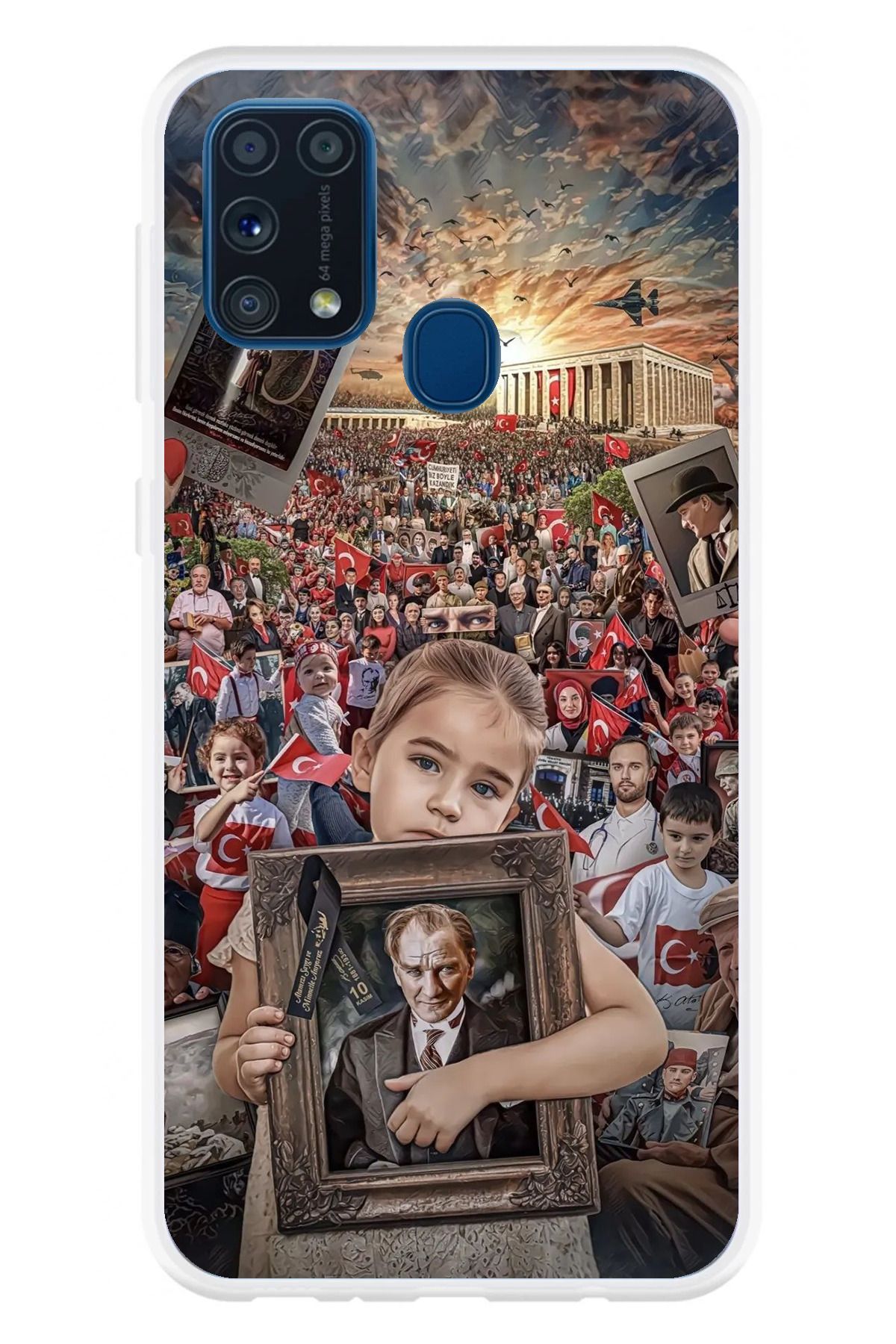 TechTree Samsung Galaxy M31 Uyumlu Atatürk Anıtkabir Şeffaf Silikon Kılıf