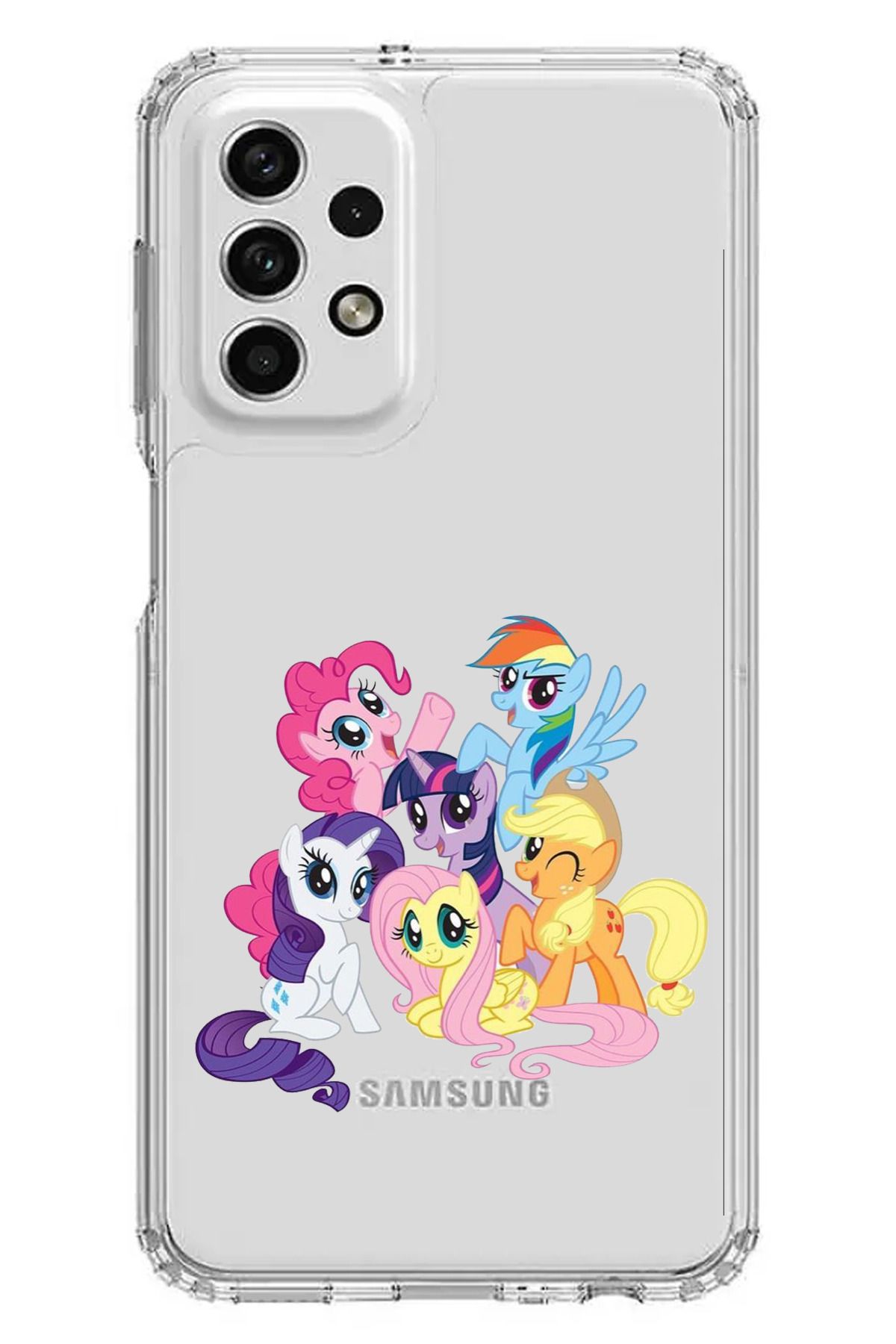 TechTree Samsung Galaxy A73 Uyumlu My Little Pony: Arkadaşlık Sihirlidir Tasarım Şeffaf Silikon Kılıf