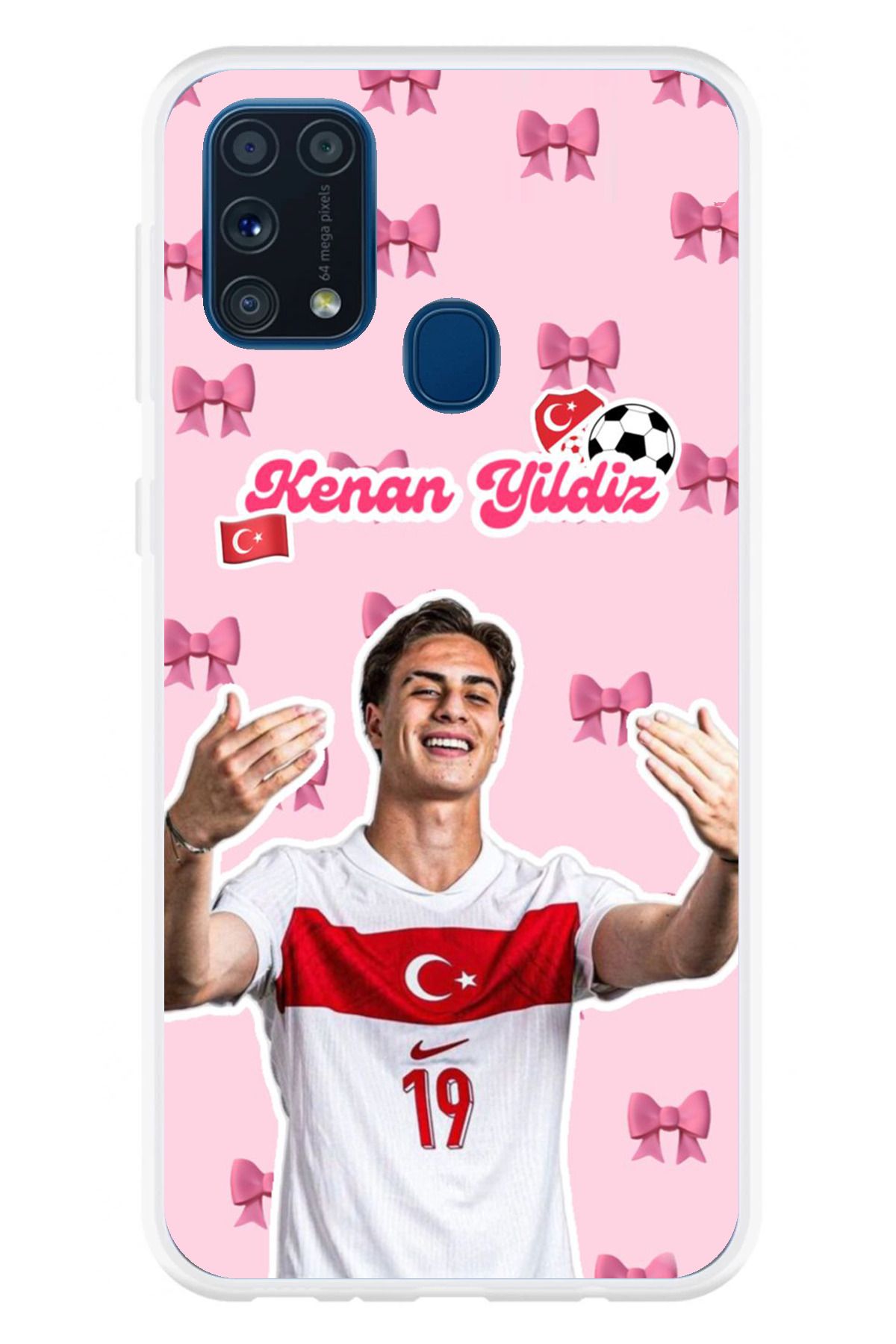 TechTree Samsung Galaxy M31 Uyumlu Kenan Yıldız Kurdele Şeffaf Silikon Kılıf