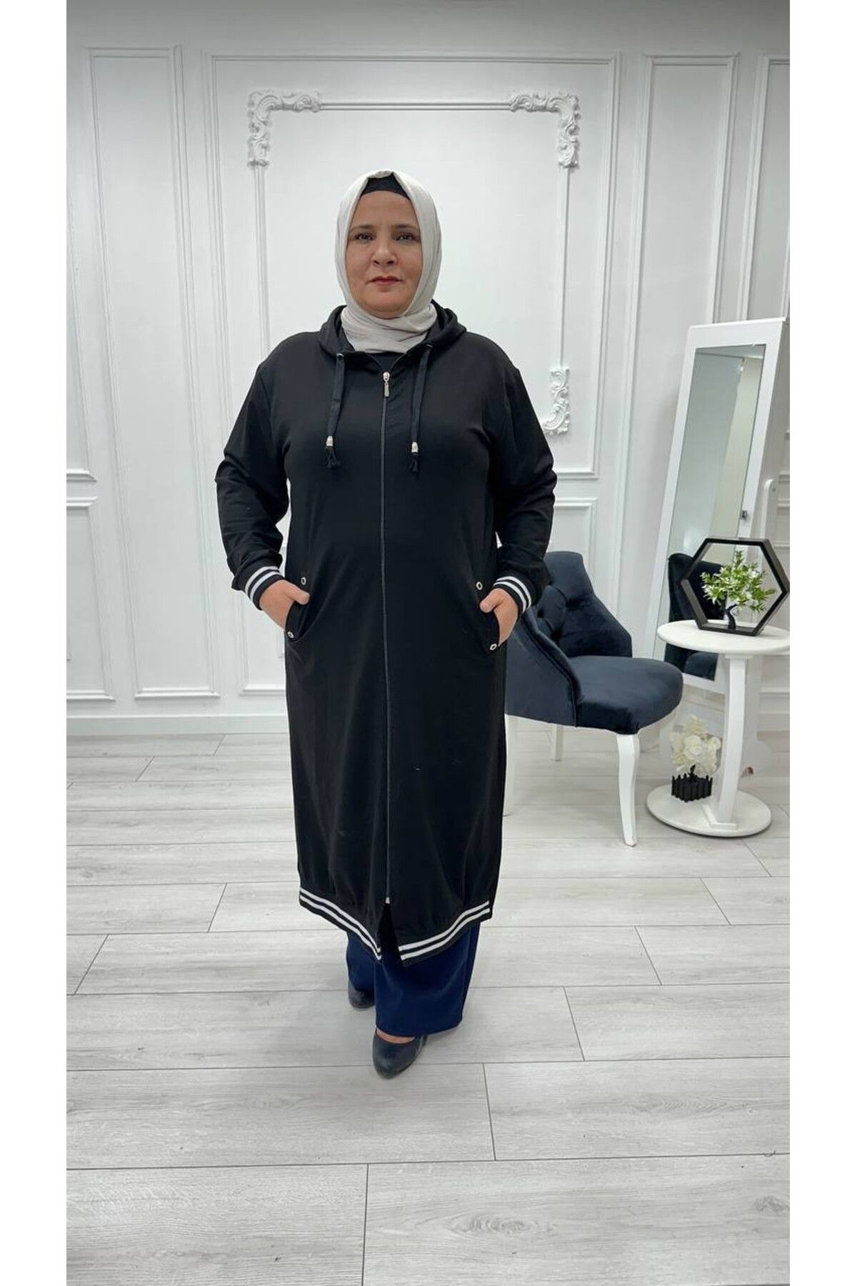 Sevda Kılınç 💜 Büyük Beden Uzun Ribanalı Giy Çık