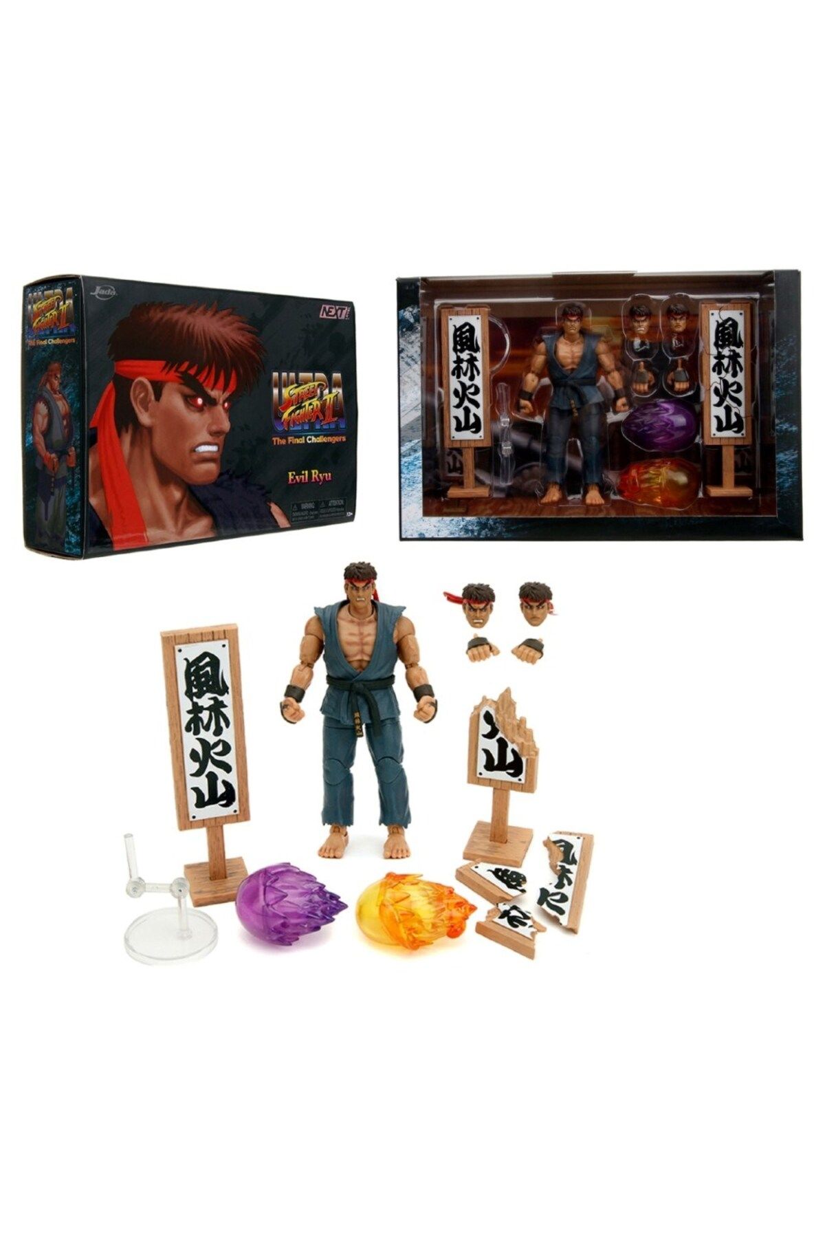 Tower Toys Jada Street Fighter II Deluxe Figür Evil Ryu Street Fighter Hayranları