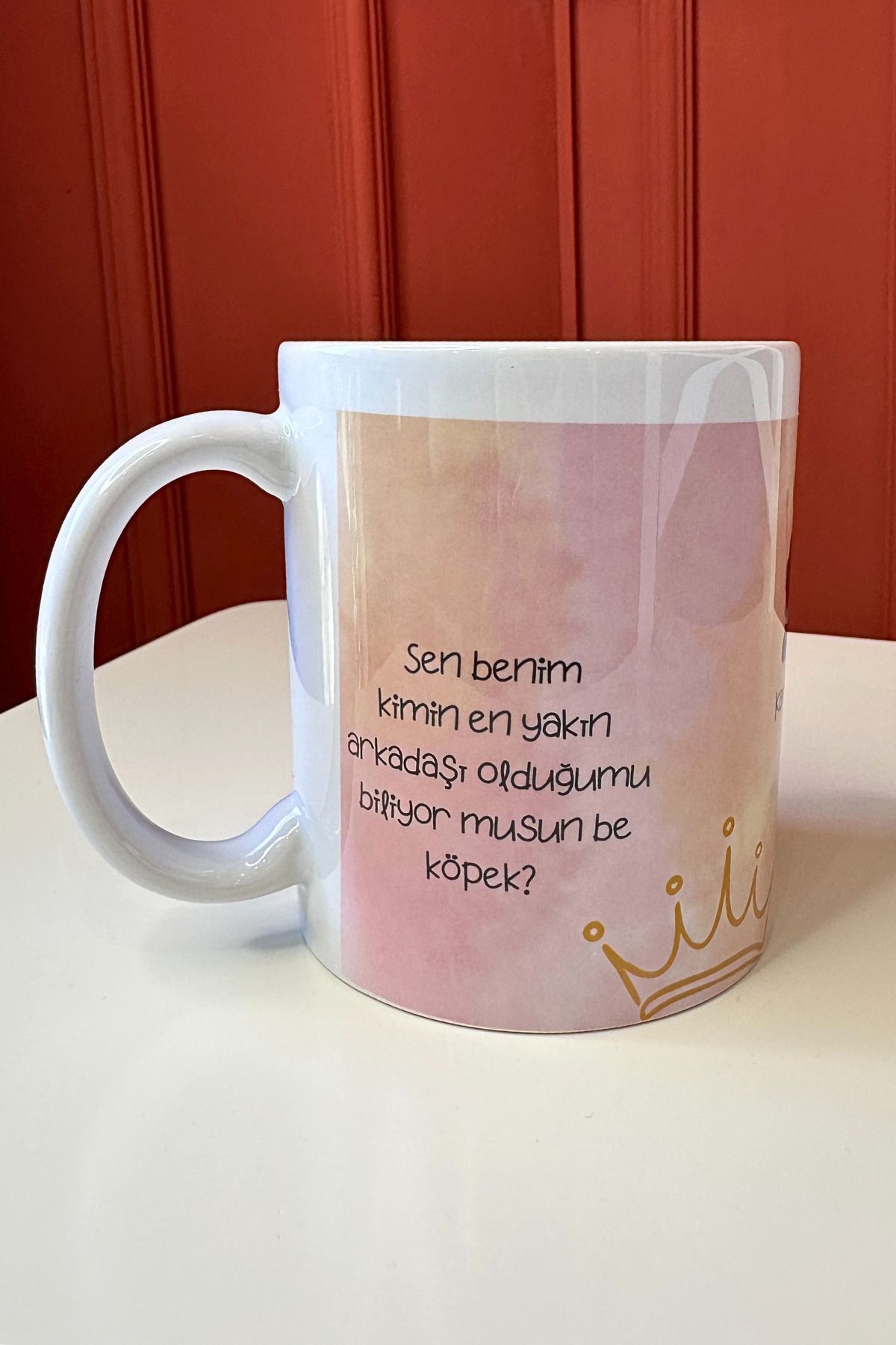 zerhome Prens-Sen Benim Kimin En Yakın Arkadaşı Olduğumu Biliyor musun Baskılı Porselen Kupa Bardak