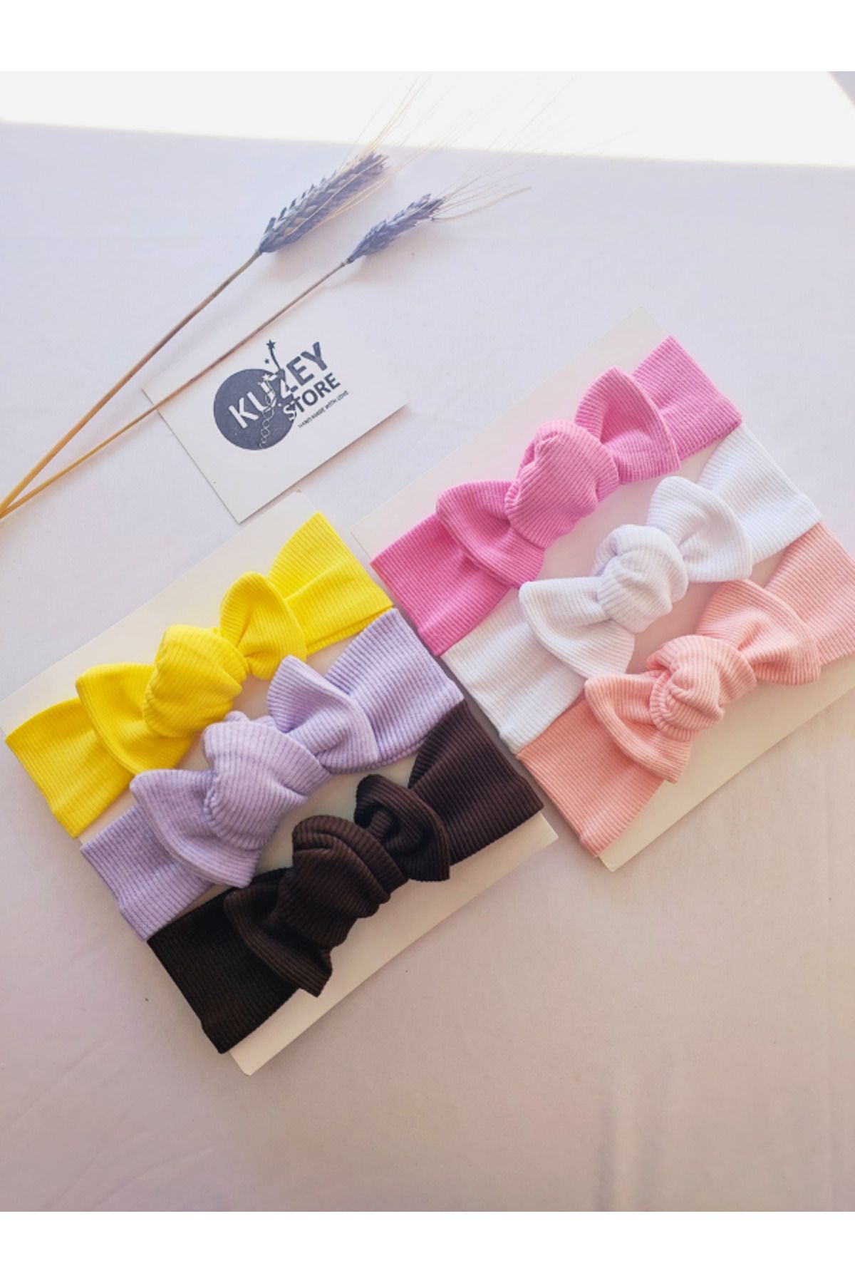 KUZEY STORE Kız Bebek 0-3 Yaş Uyumlu 6'lı Bandana Seti | Pamuklu ve Elastik