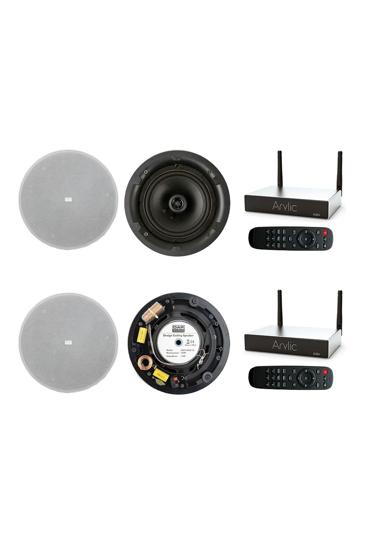 Audiosat-Multiroom audio system with built-in speakers, 2 zones, internet radio, bluetooth, wi-fi 1