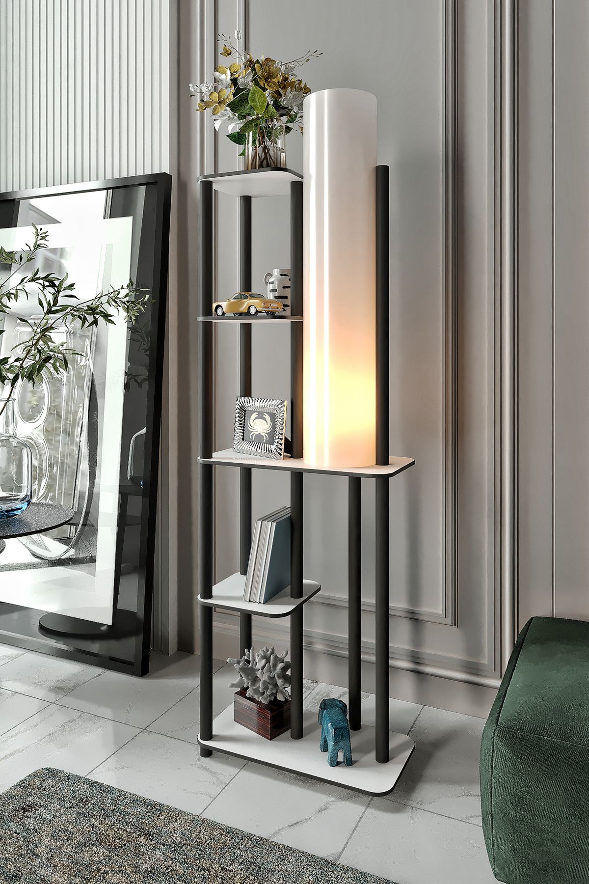 Home Moda Raflı Kitaplık Lambader