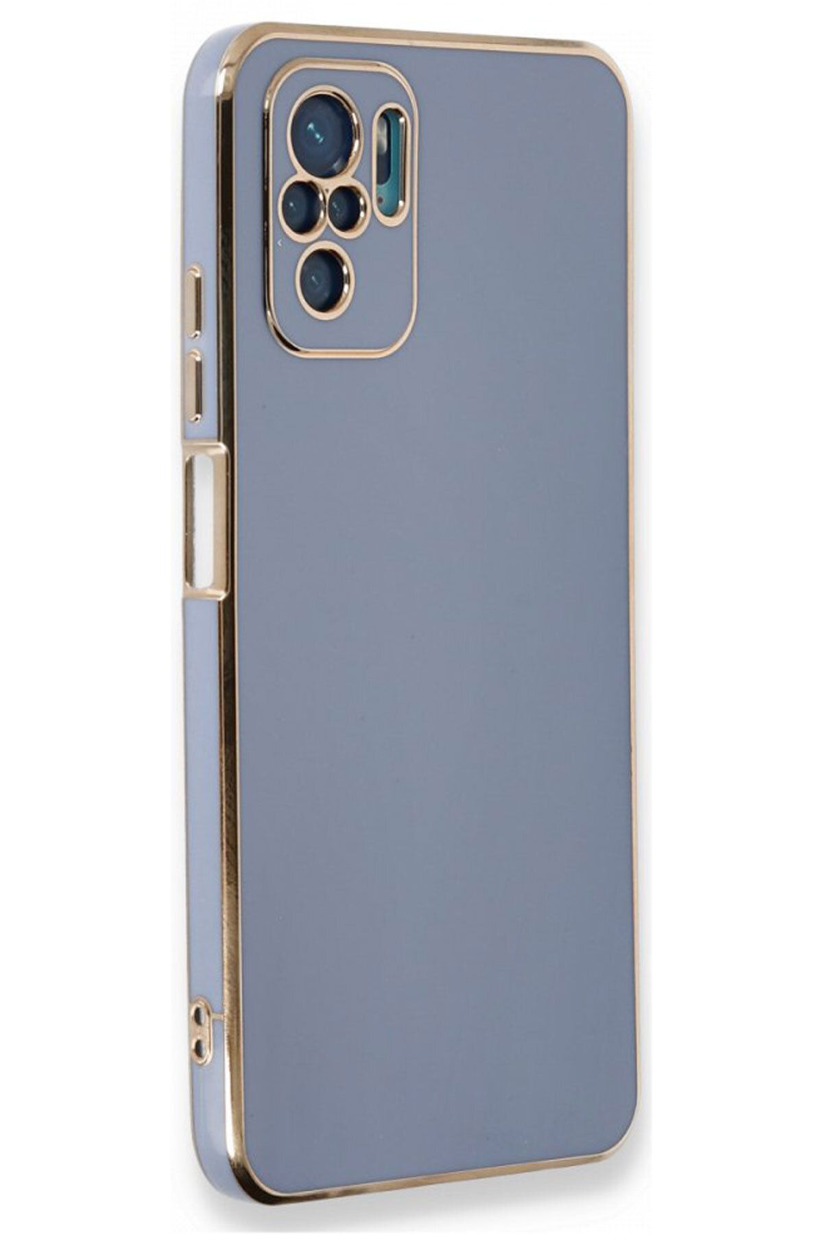 CEPSTOK Xiaomi Redmi Note 10/Note 10S Kılıf Kenar Detaylı Yumuşak Parlak Silikon