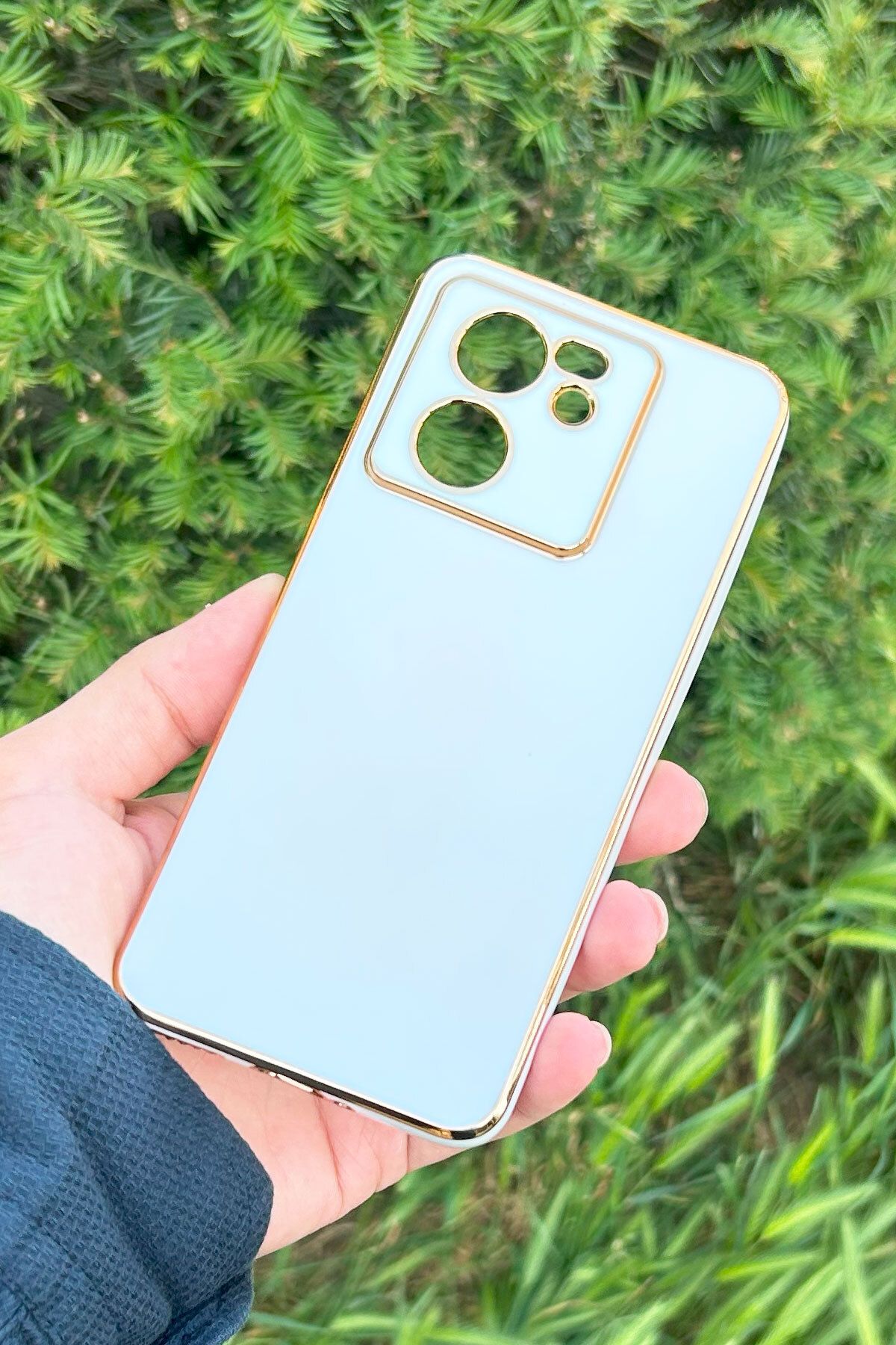 CEPSTOK Xiaomi 13T/13T Pro Kılıf Kenar Detaylı Yumuşak Parlak Silikon