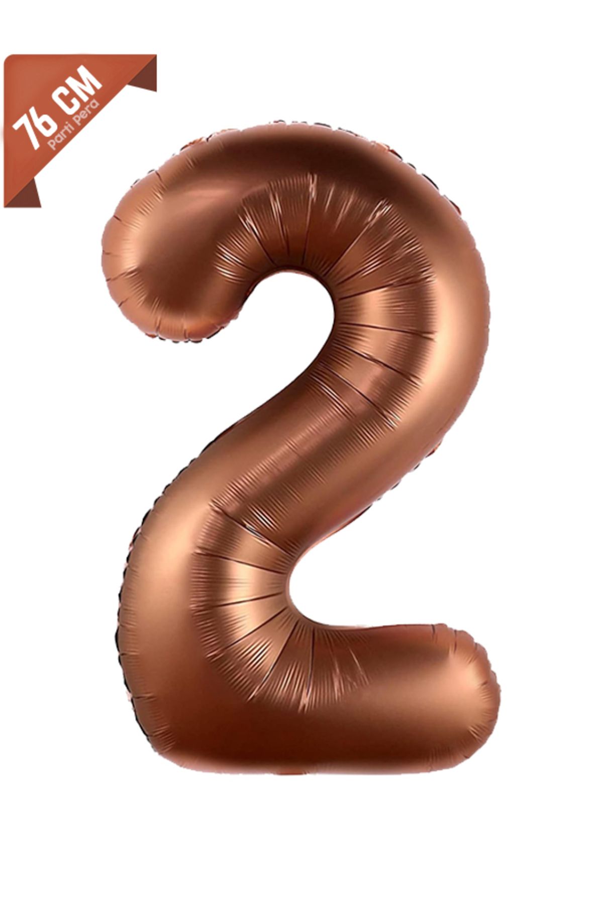 parti pera Retro Çikolata Kahverengi Rakam Folyo Balon 76 cm
