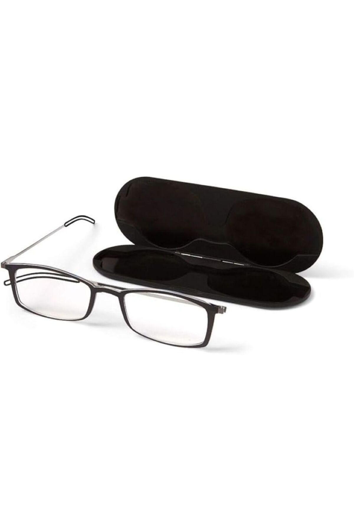 THIN OPTICS Brooklyn +2.00 Okuma Gözlüğü Ultra Hafif, Kompakt, Milano Mıknatıslı Alüminyum Kılıf
